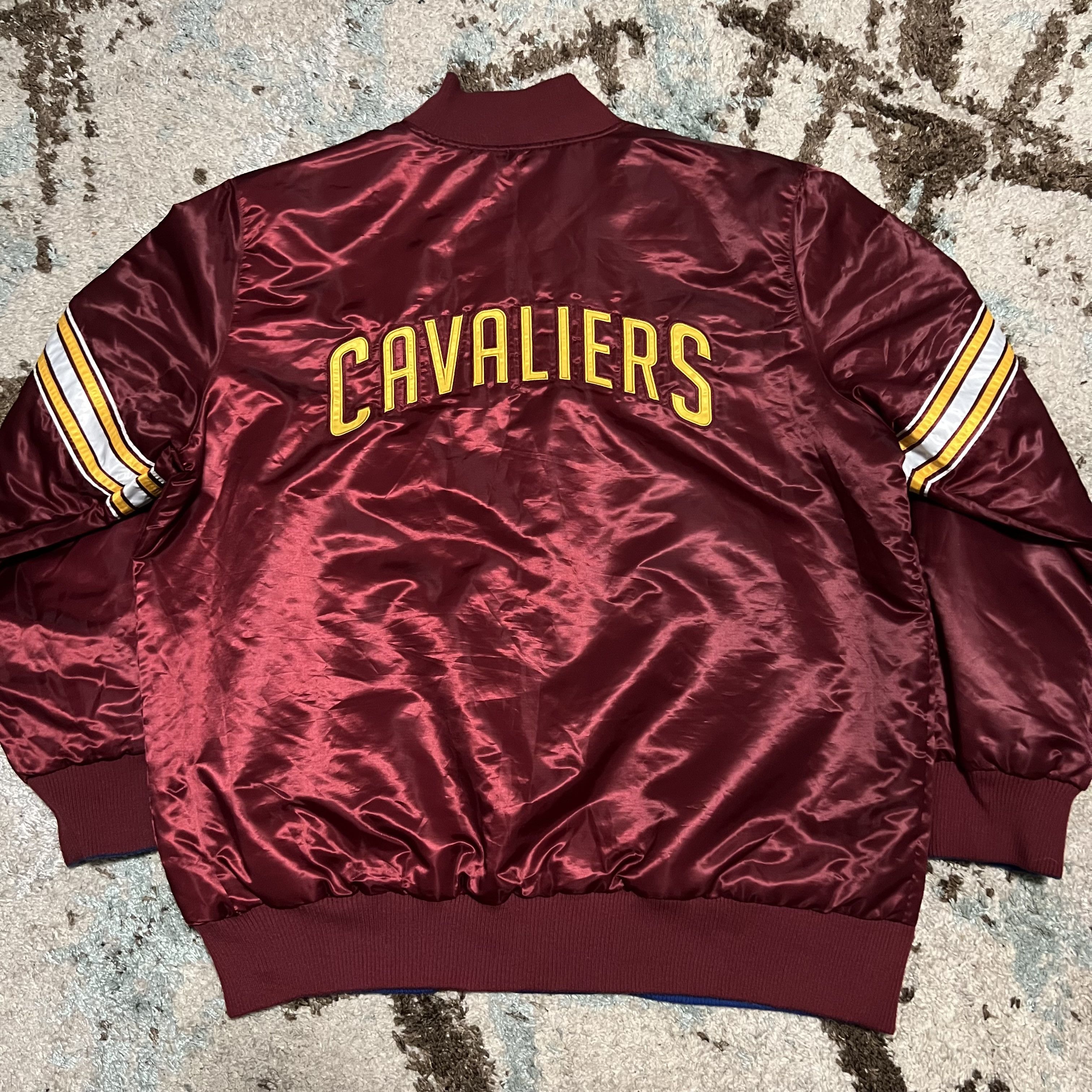 image of NBA x Starter Cleveland Caveliers Reversible Jacket Size 2Xl 90's in Burgundy, Men's