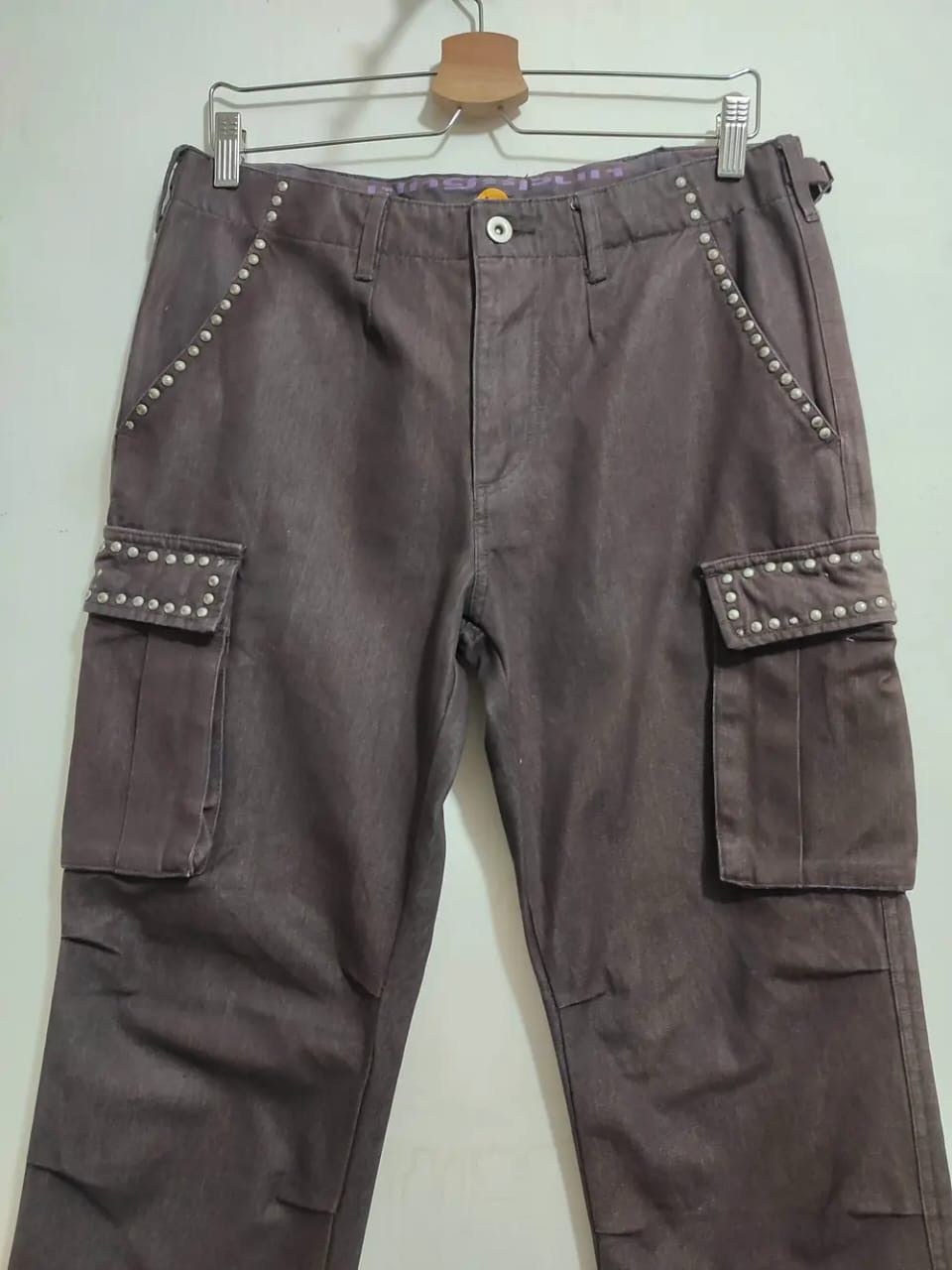Japanese Brand Ringspun Japanese Cargo Pants Studded Design Size US 32 / EU 48 - 2 Thumbnail