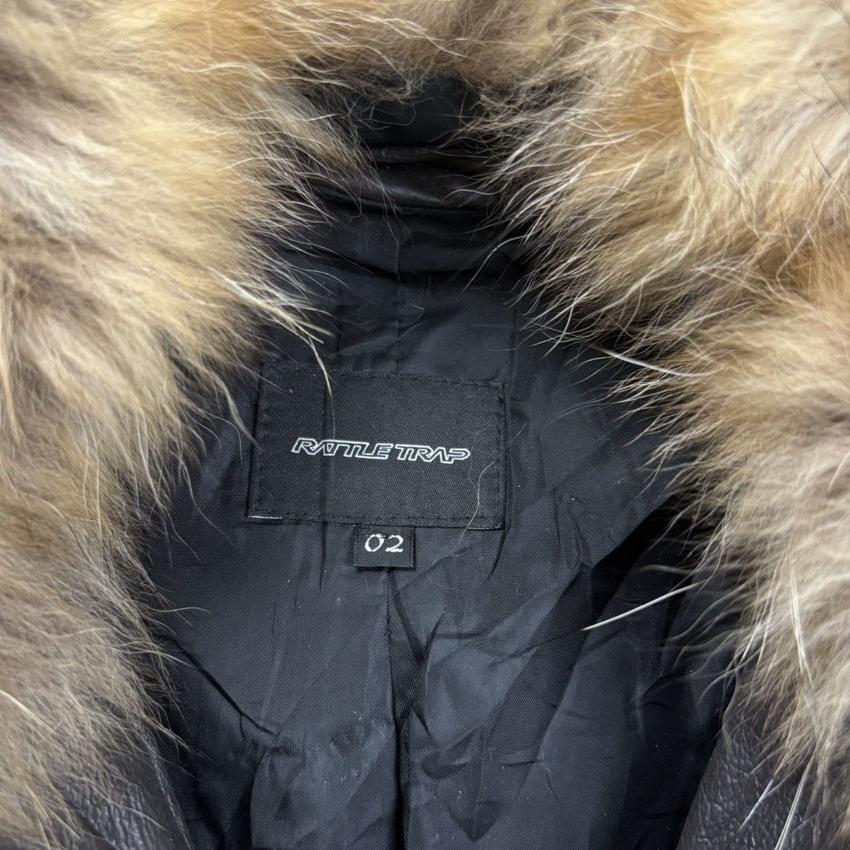 Tornado Mart 2000s Rattle Trap Trim Fur Collar Style Rider Leather Jacket Size US M / EU 48-50 / 2 - 10 Thumbnail