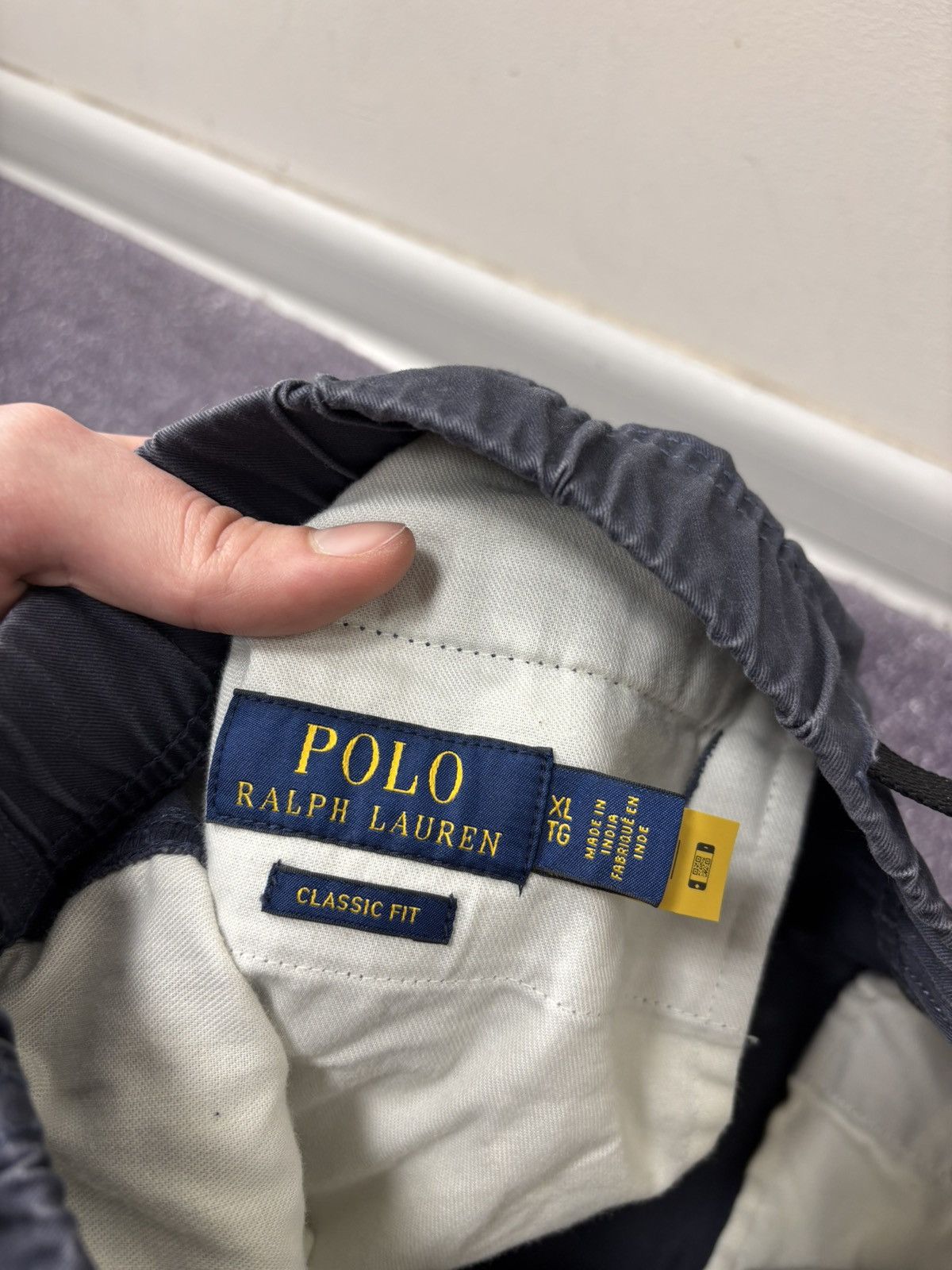 Polo Ralph Lauren Polo Ralph Lauren Men’s Navy Blue Classic Fit Belted Pants Size US 36 / EU 52 - 13 Thumbnail