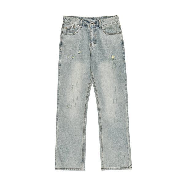 Japanese Brand Street functional wide-leg distressed flared ripped jeans Size US 32 / EU 48 - 1 Thumbnail