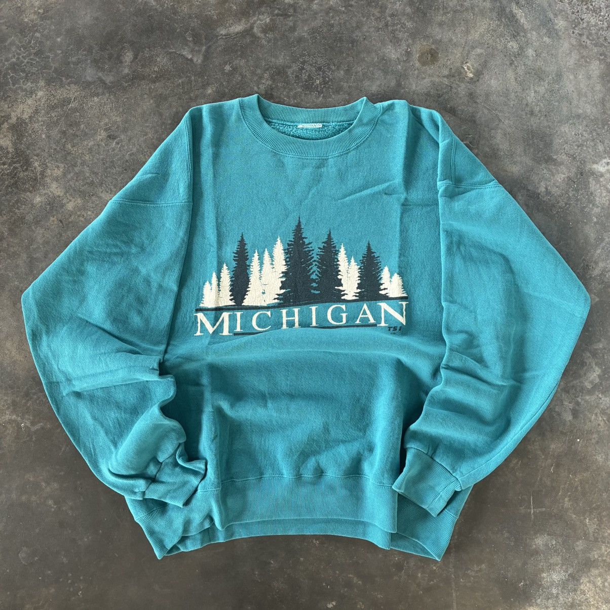 Vintage VINTAGE 90s TSI MICHIGAN SPELLOUT BIG LOGO PRINTED Size US XL / EU 56 / 4 - 1 Thumbnail