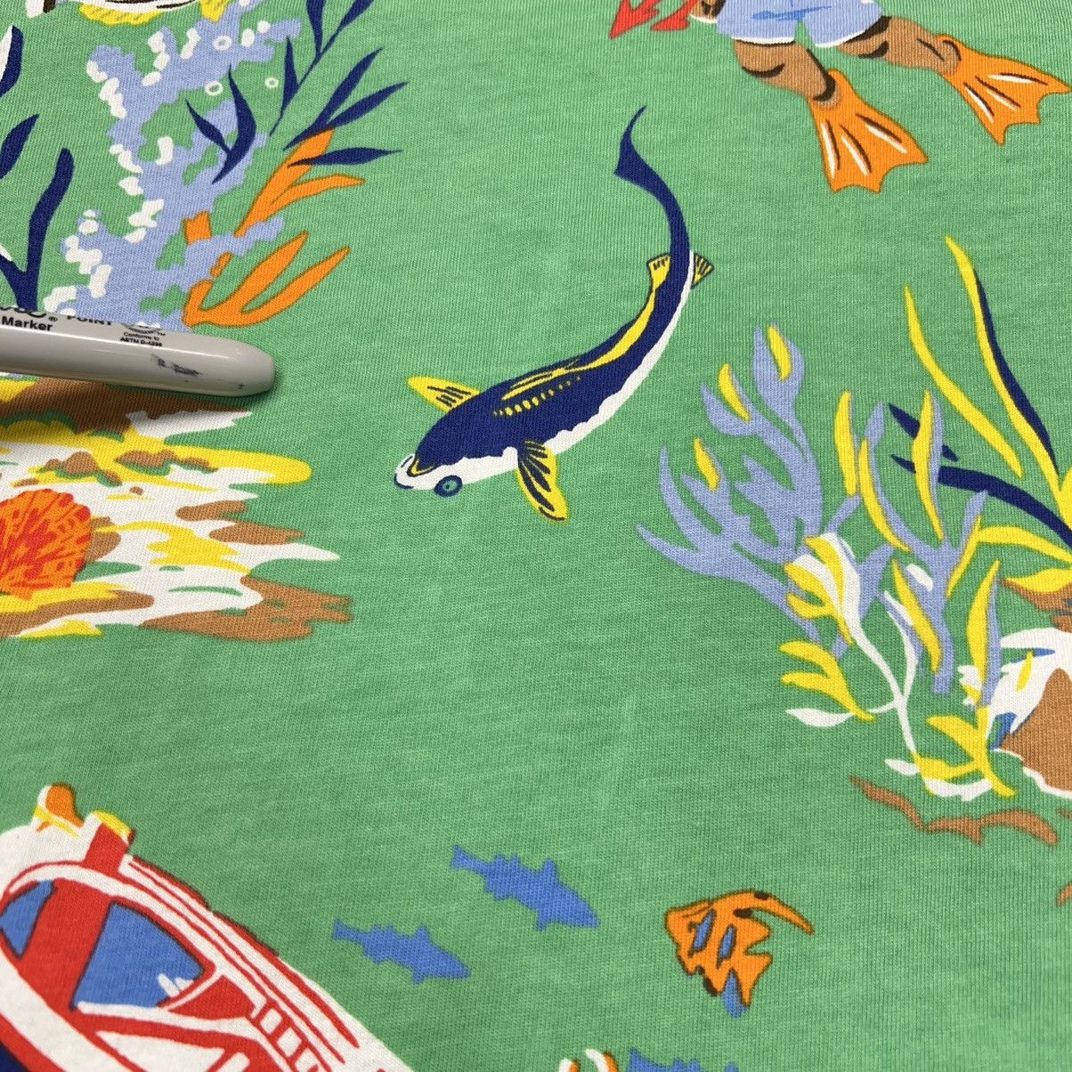Polo Ralph Lauren Polo Ralph Lauren Tee Shirt Green Underwater Bear Fish Size US XXL / EU 58 / 5 - 8 Thumbnail