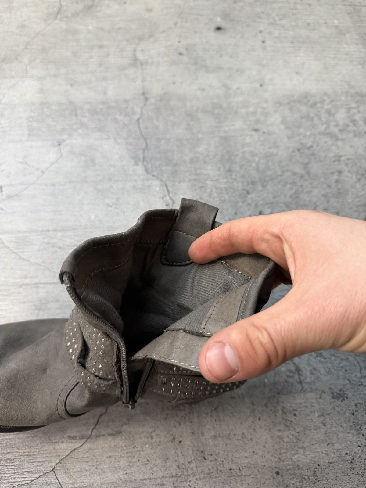 A.S.98 Vintage AS 98 Ankle Rick Owens Style Leather Biker Boots Size US 5.5 / EU 38 - 6 Thumbnail