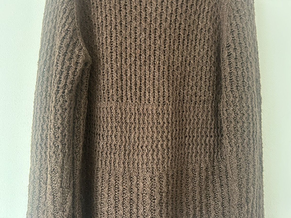Dries Van Noten Brown Open-Knit Wool Sweater Size US M / EU 48-50 / 2 - 3 Thumbnail