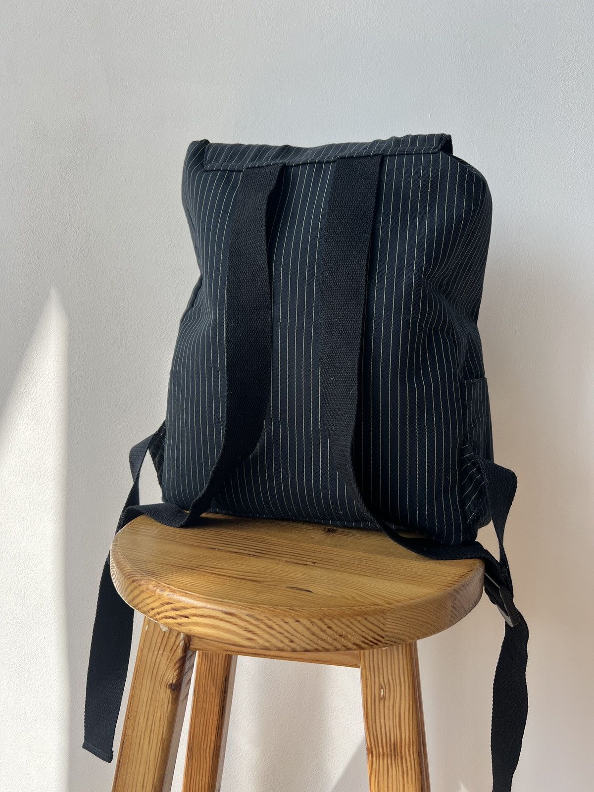 Jean Paul Gaultier Jean Paul Gaultier Parfums Black Pinstripe Backpack Size ONE SIZE - 5 Thumbnail