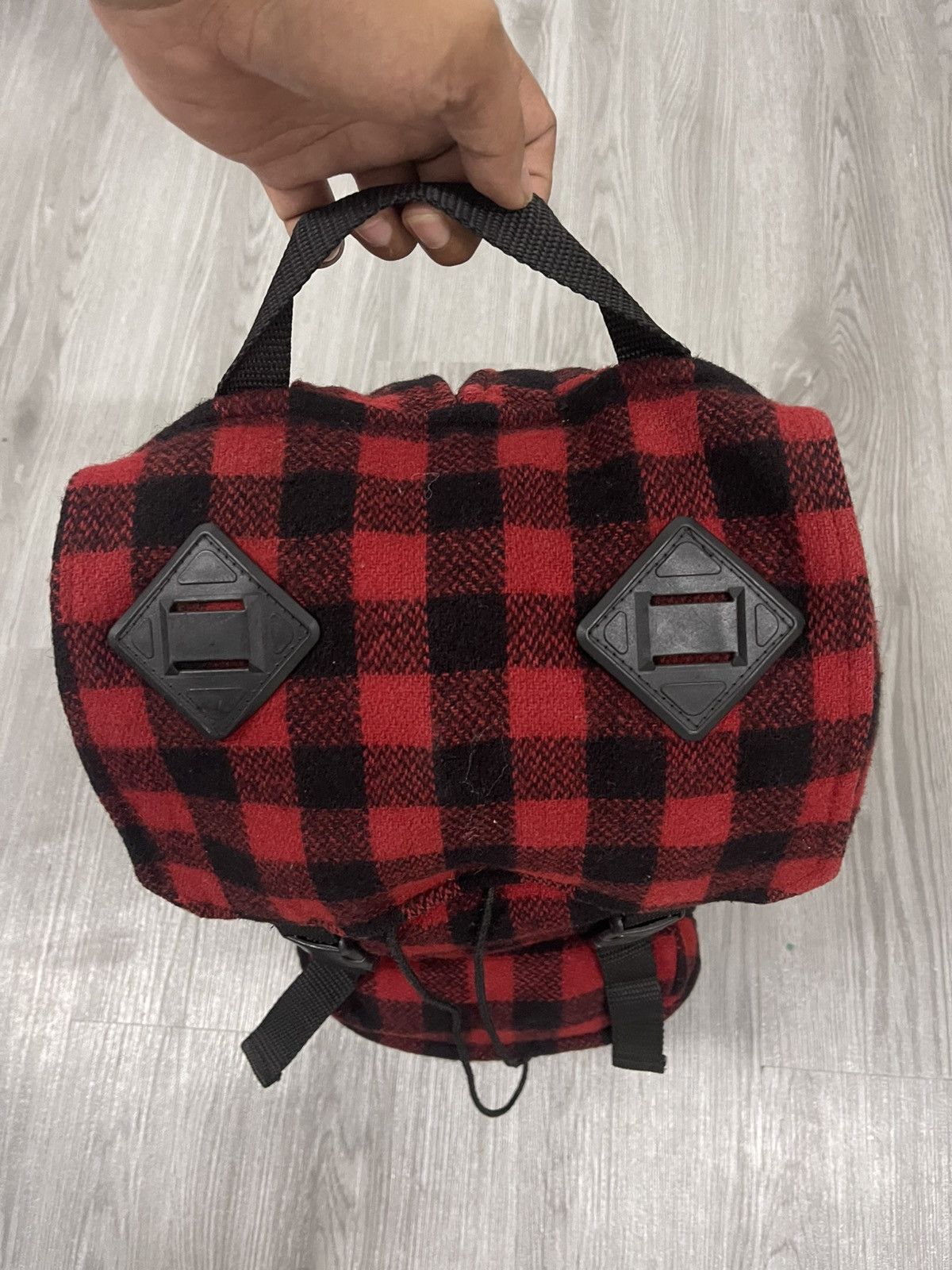 Johnson Woolen Mills Red Plaid Johnson Woolen Mill Rucksack Bagpack Size ONE SIZE - 19 Thumbnail