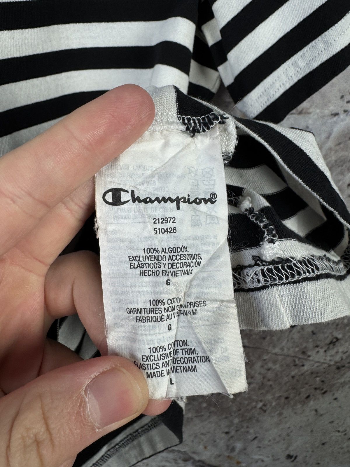 Champion × Other Men’s Champion T-Shirt Striped Streetwear Size Large Size US L / EU 52-54 / 3 - 7 Thumbnail