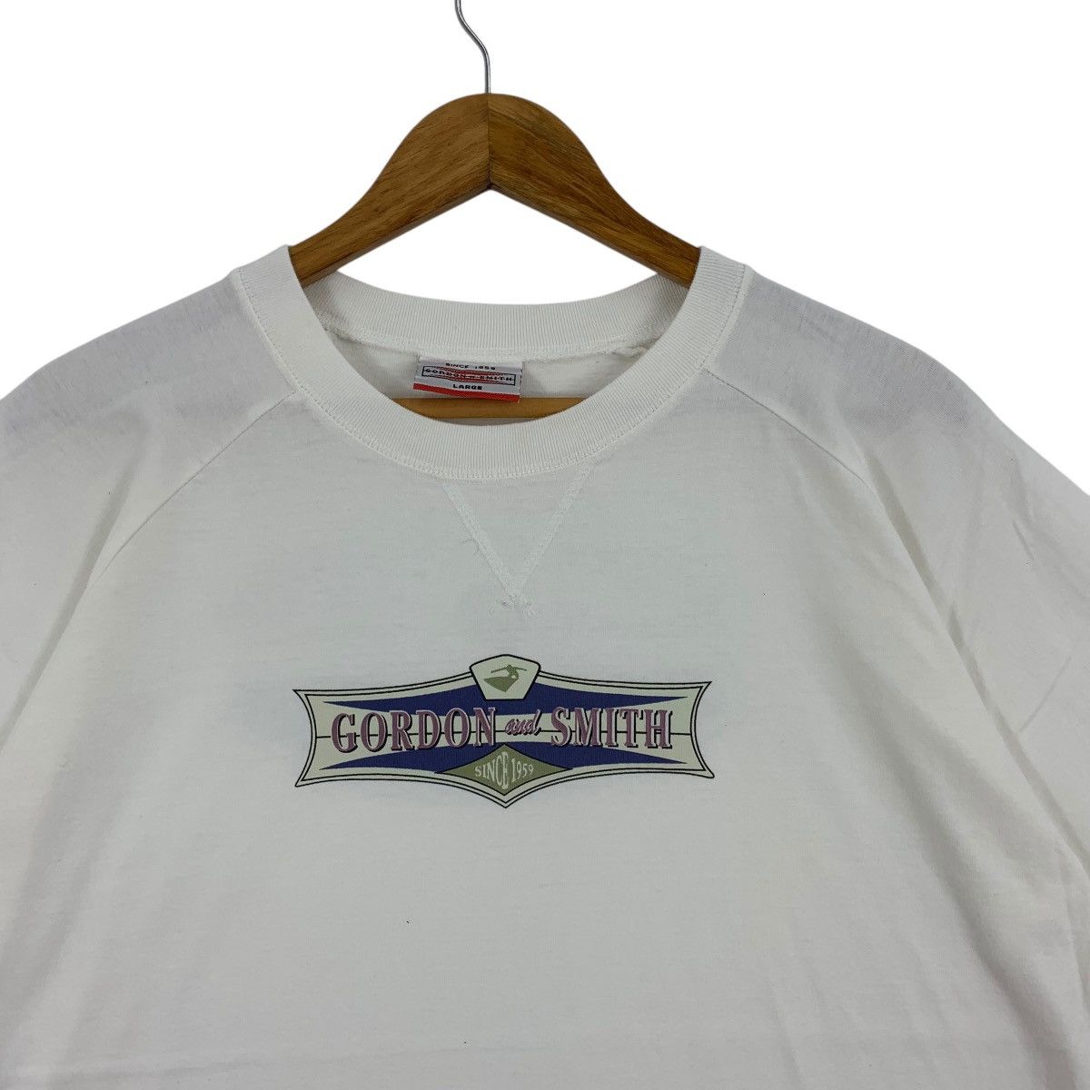 Vintage Vintage GORDON & SMITH Surfing back hit logo tee Size US L / EU 52-54 / 3 - 3 Thumbnail