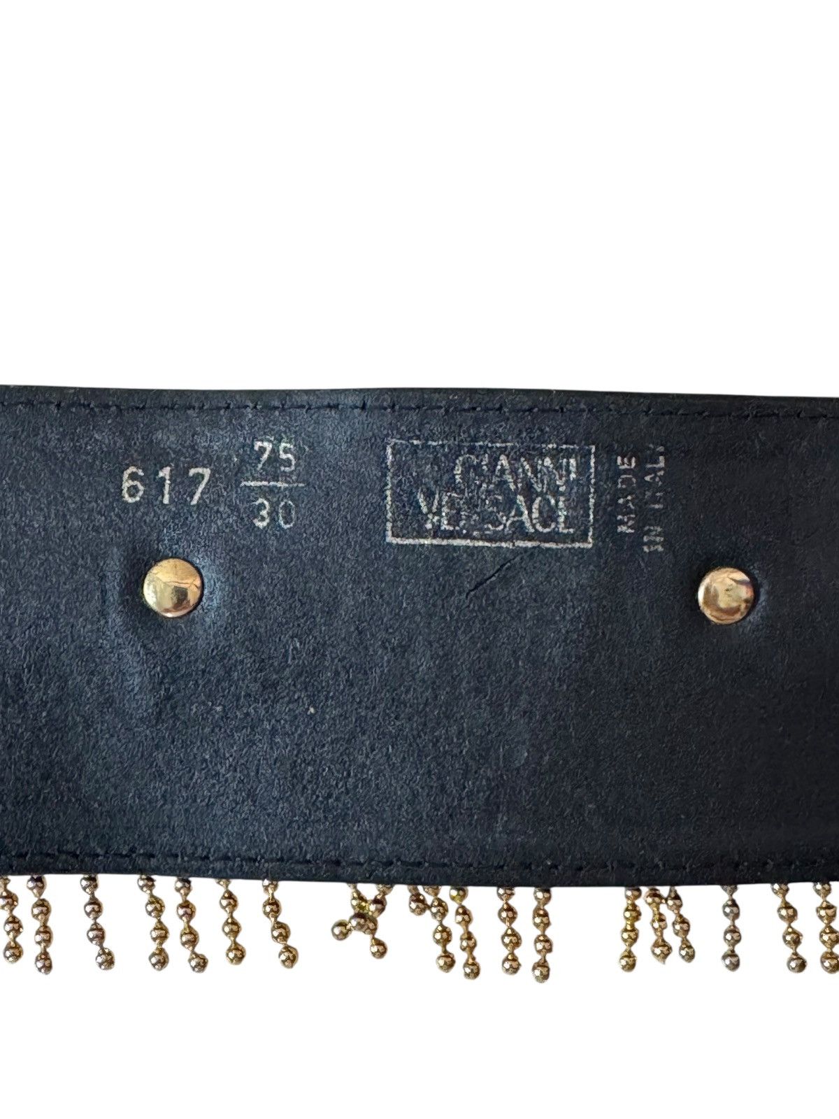 Versace Gianni Versace Vintage 90s Leather Belt with Medusa & Fringe Size ONE SIZE - 10 Thumbnail