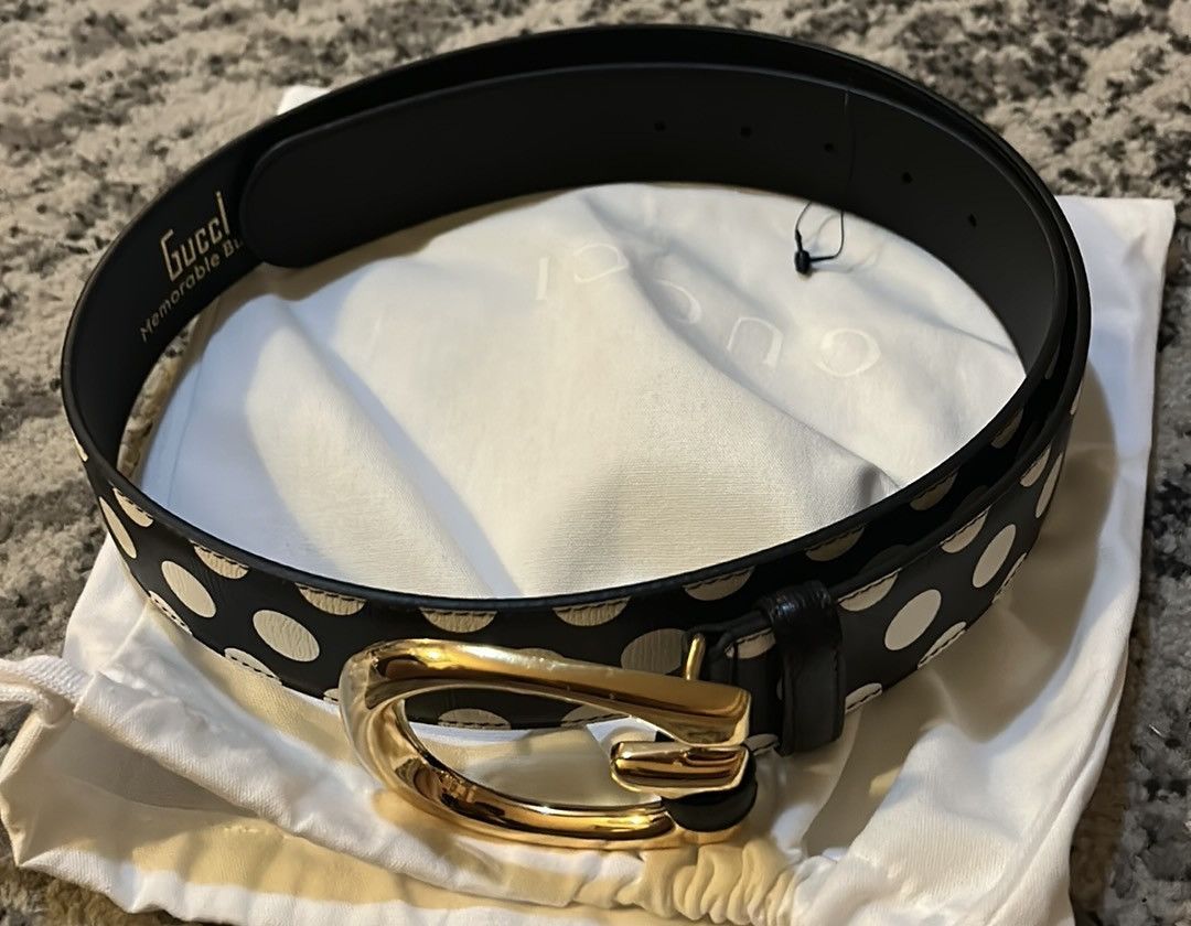 Gucci Gucci Polka Dot Memorable Buckle G Logo Leather Belt sz 100 Size ONE SIZE - 5 Thumbnail