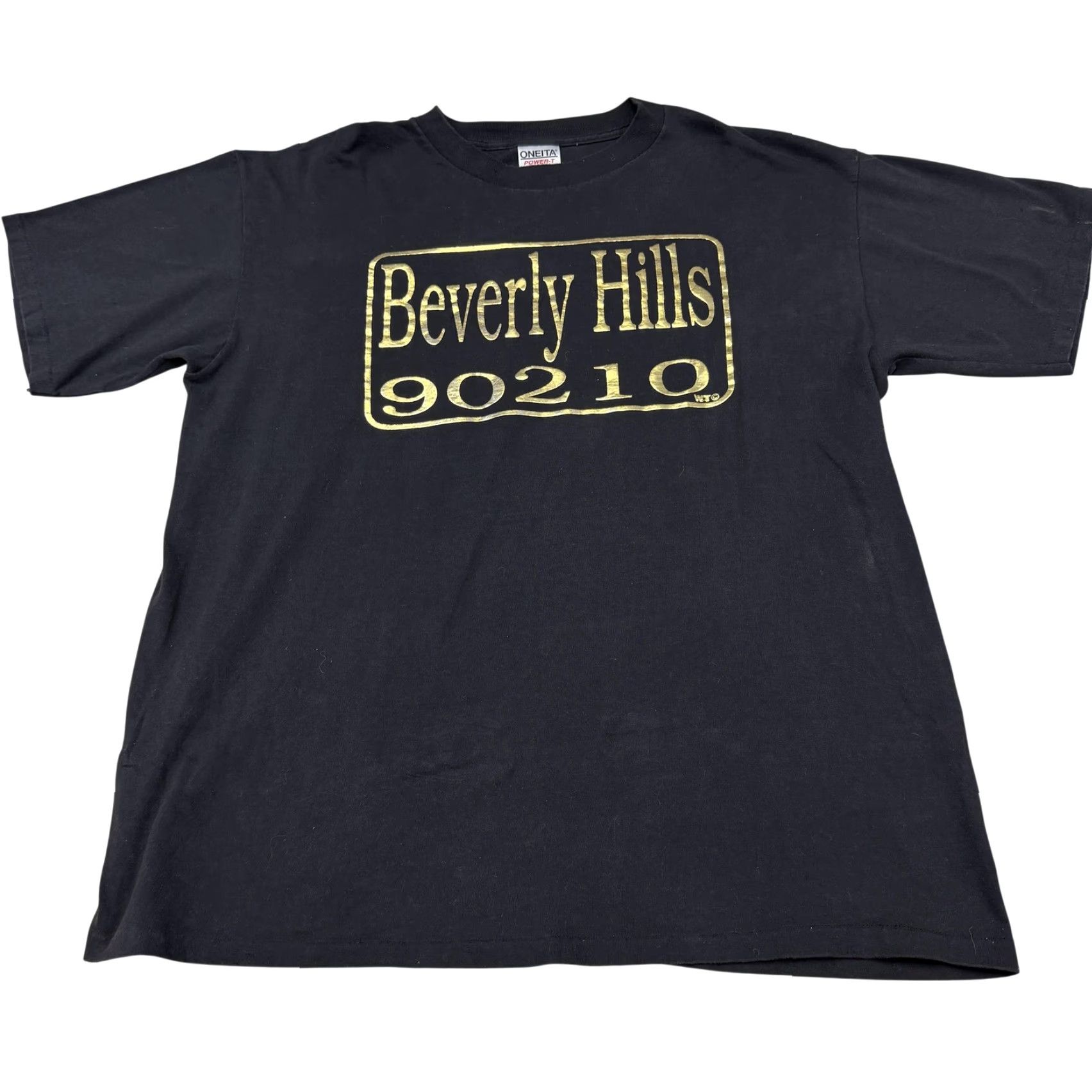 Vintage VINTAGE Beverly Hills 90210 Shirt Mens XL Black Gold Logo Graphic Oneita 90s Size US XL / EU 56 / 4 - 2 Thumbnail