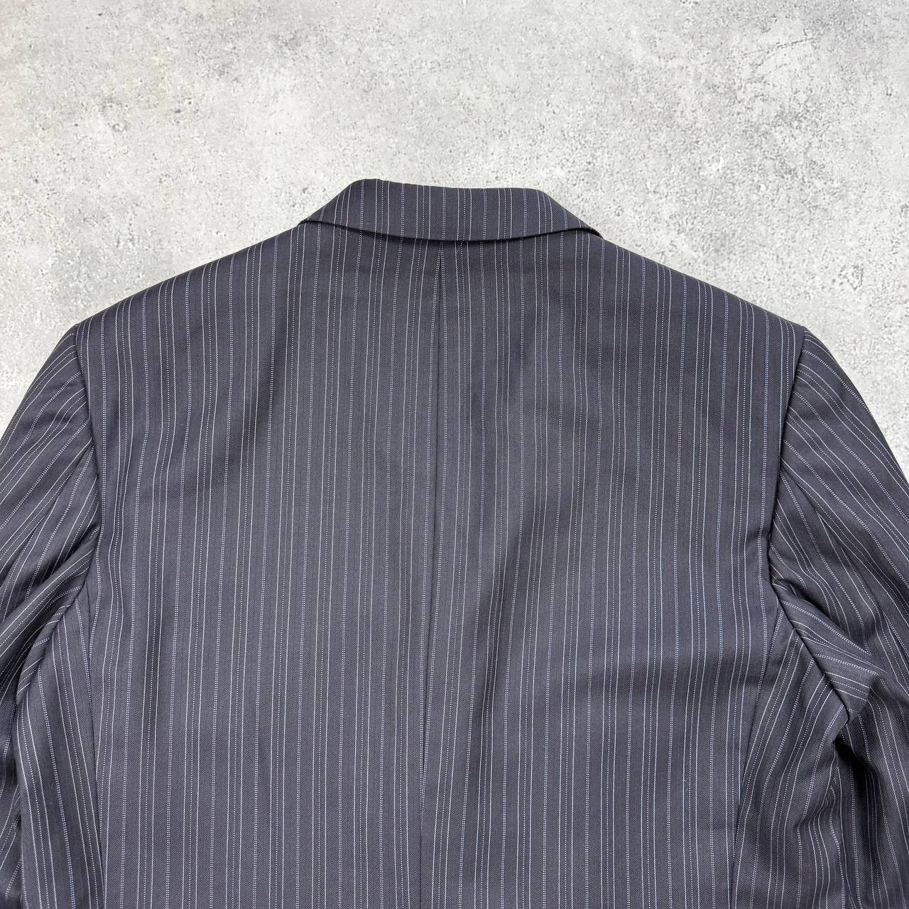 Kenzo Vintage Kenzo Homme Striped Three Button Wool Blazer Navy 50 Size 50R - 19 Thumbnail