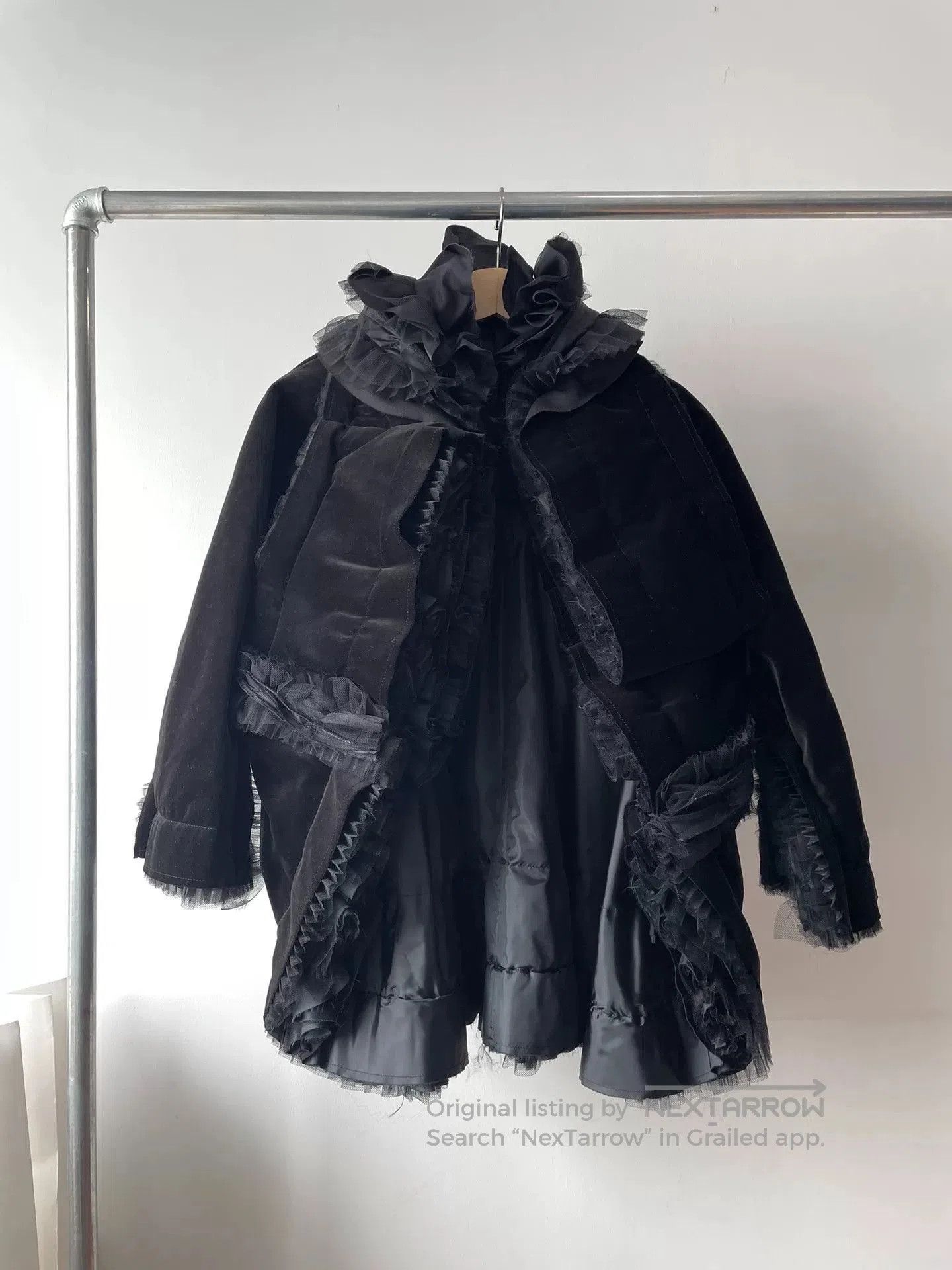 Comme des Garcons Comme des Garçons Black Velvet Coat. Size S / US 4 / IT 40 - 1 Thumbnail