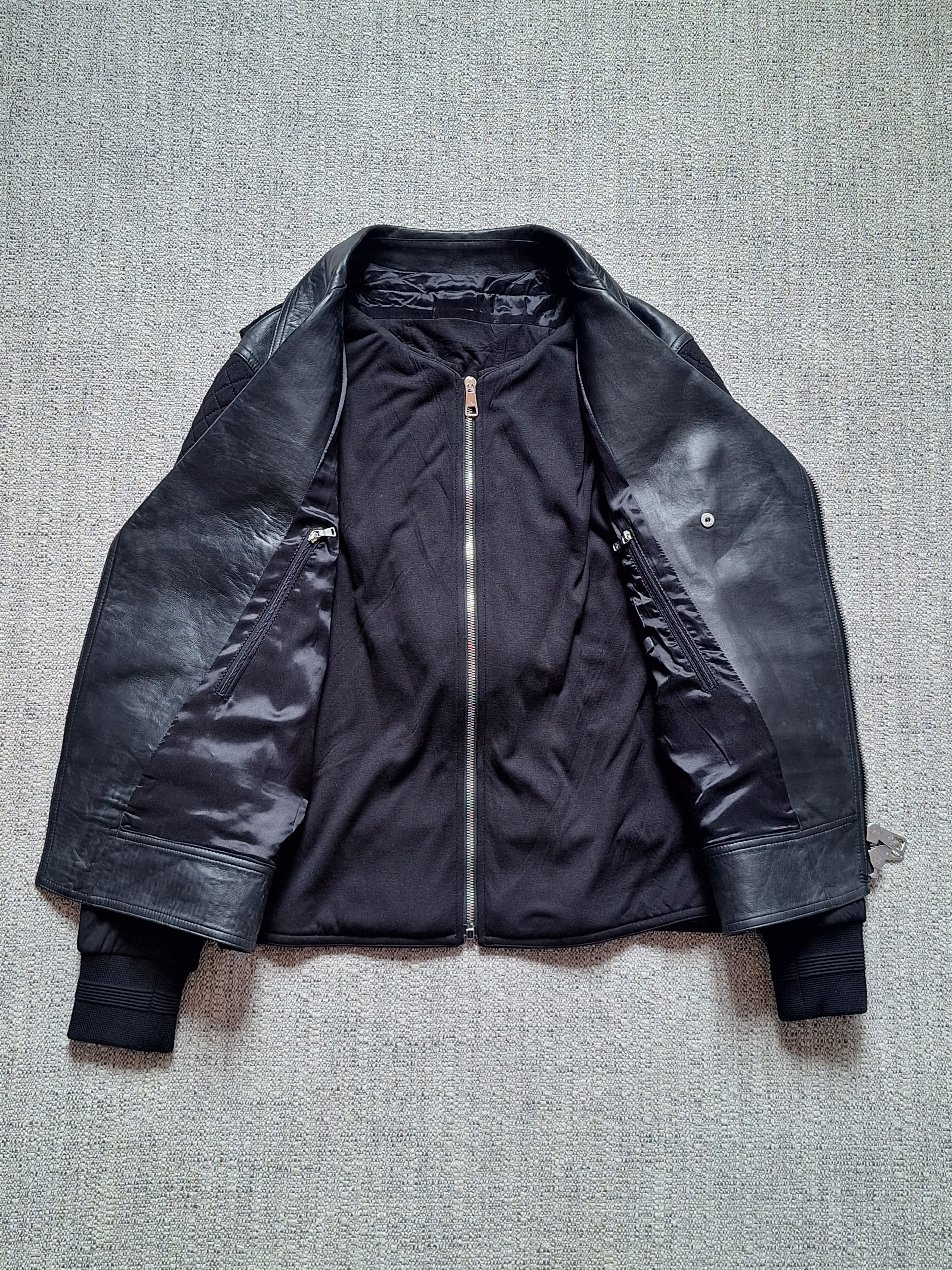 Neil Barrett NIEL BARRETT / Double Layered Biker Leather Jacket Size US S / EU 44-46 / 1 - 4 Thumbnail