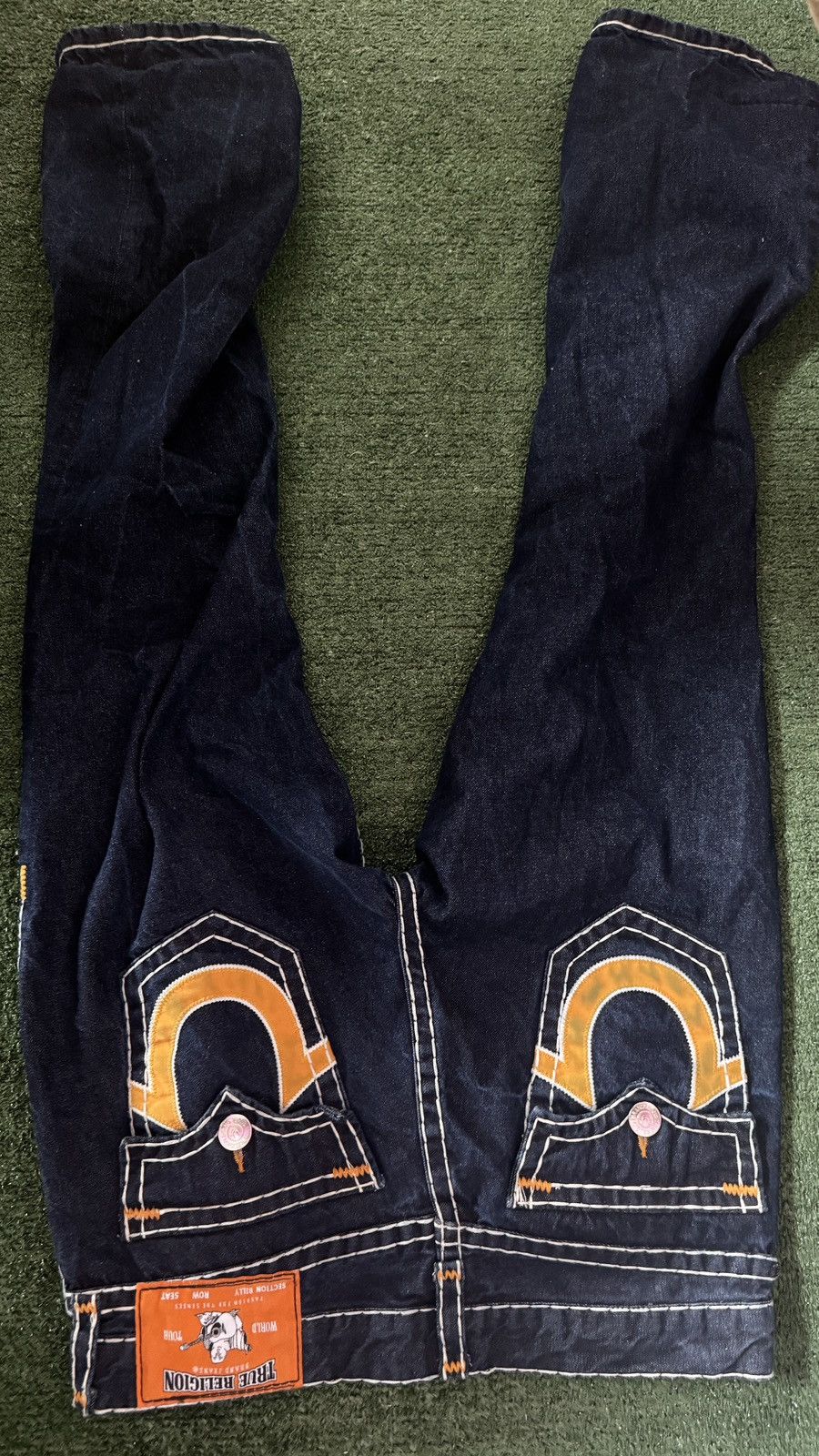 True Religion Navy and yellow true religion jeans Size US 36 / EU 52 - 5 Thumbnail