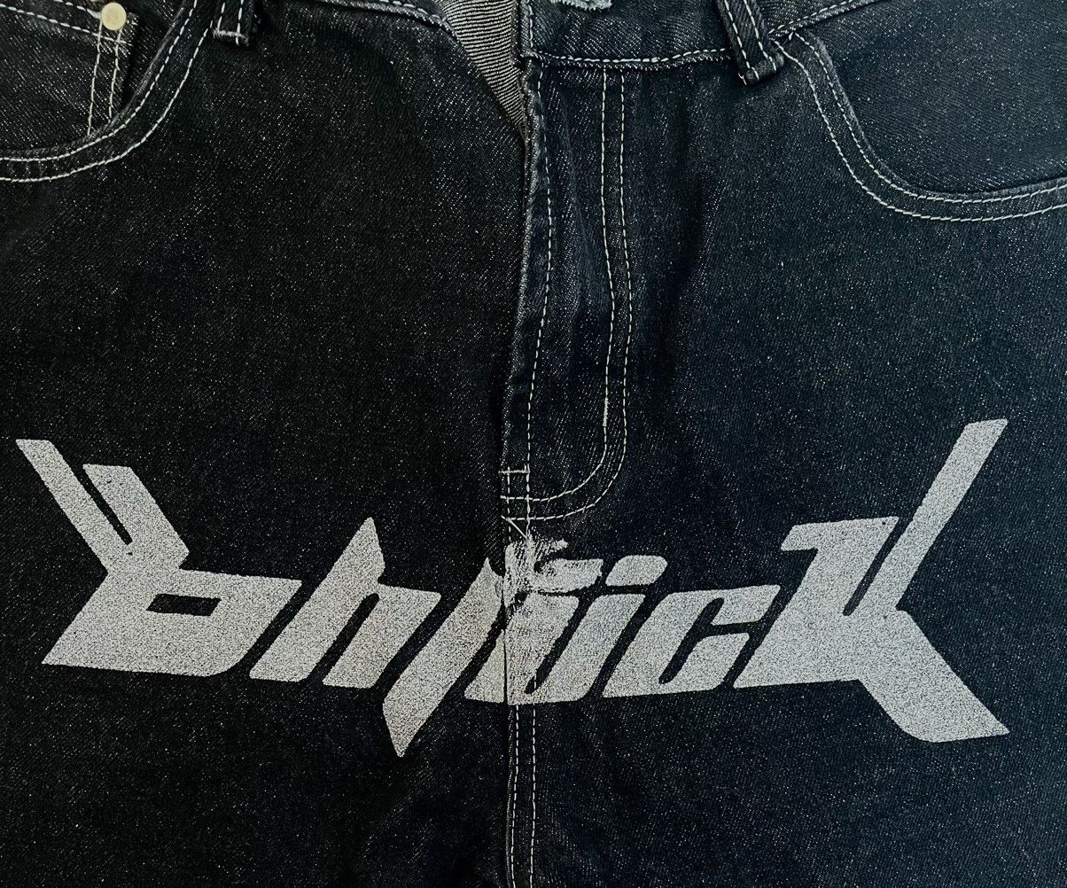 Retrofit Black denim jeans with embroidered logo Size US 34 / EU 50 - 3 Thumbnail