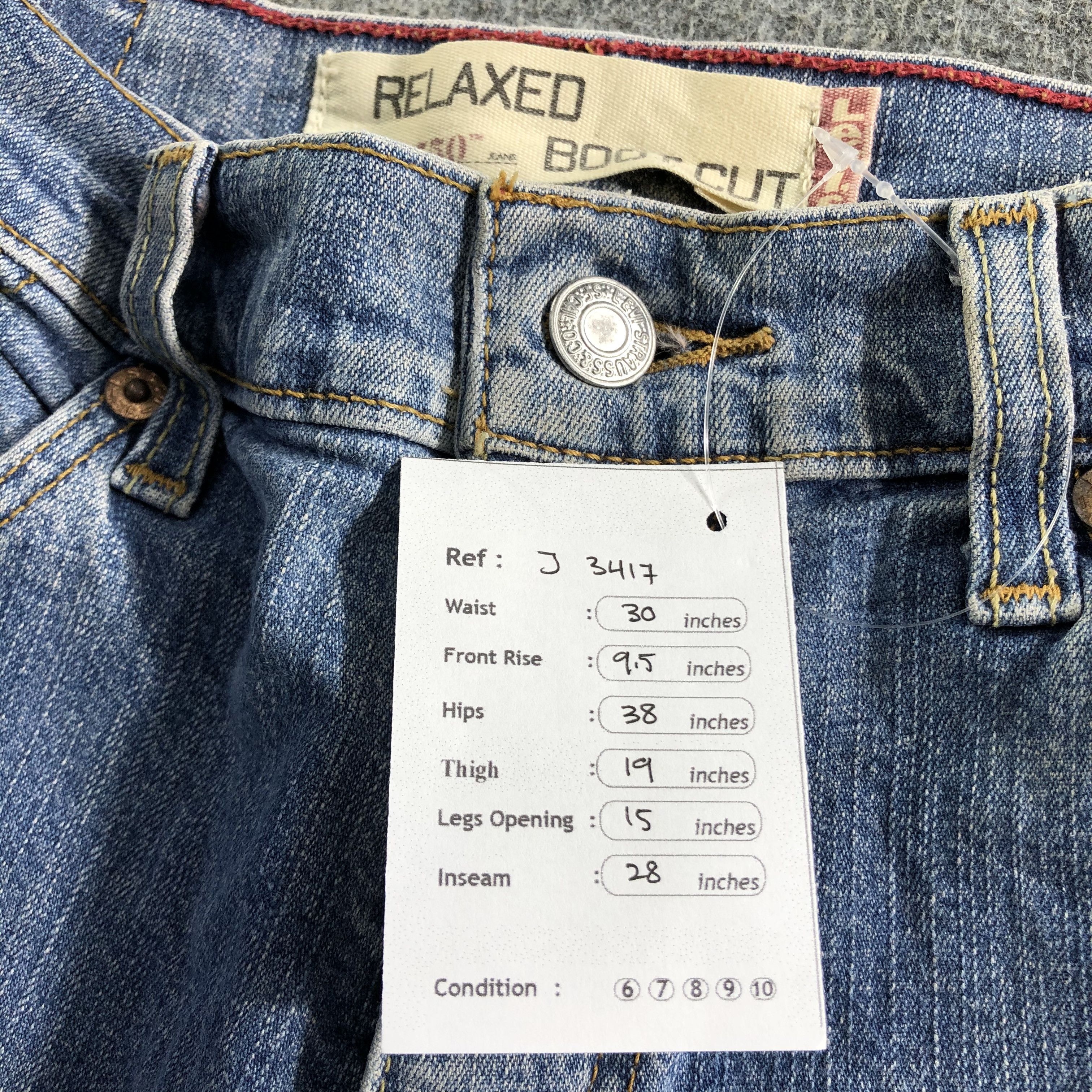 Levi's Vintage Blue Wash Levis 550 Jeans-J3417 Size 30" / US 8 / IT 44 - 11 Thumbnail