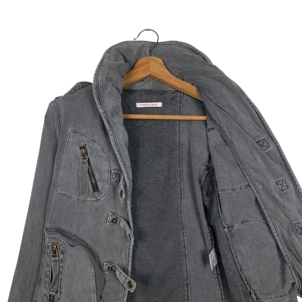 Japan Rags PREFERIR Techwear Cropped Jacket #1802-C16 Size XS / US 0-2 / IT 36-38 - 10 Thumbnail