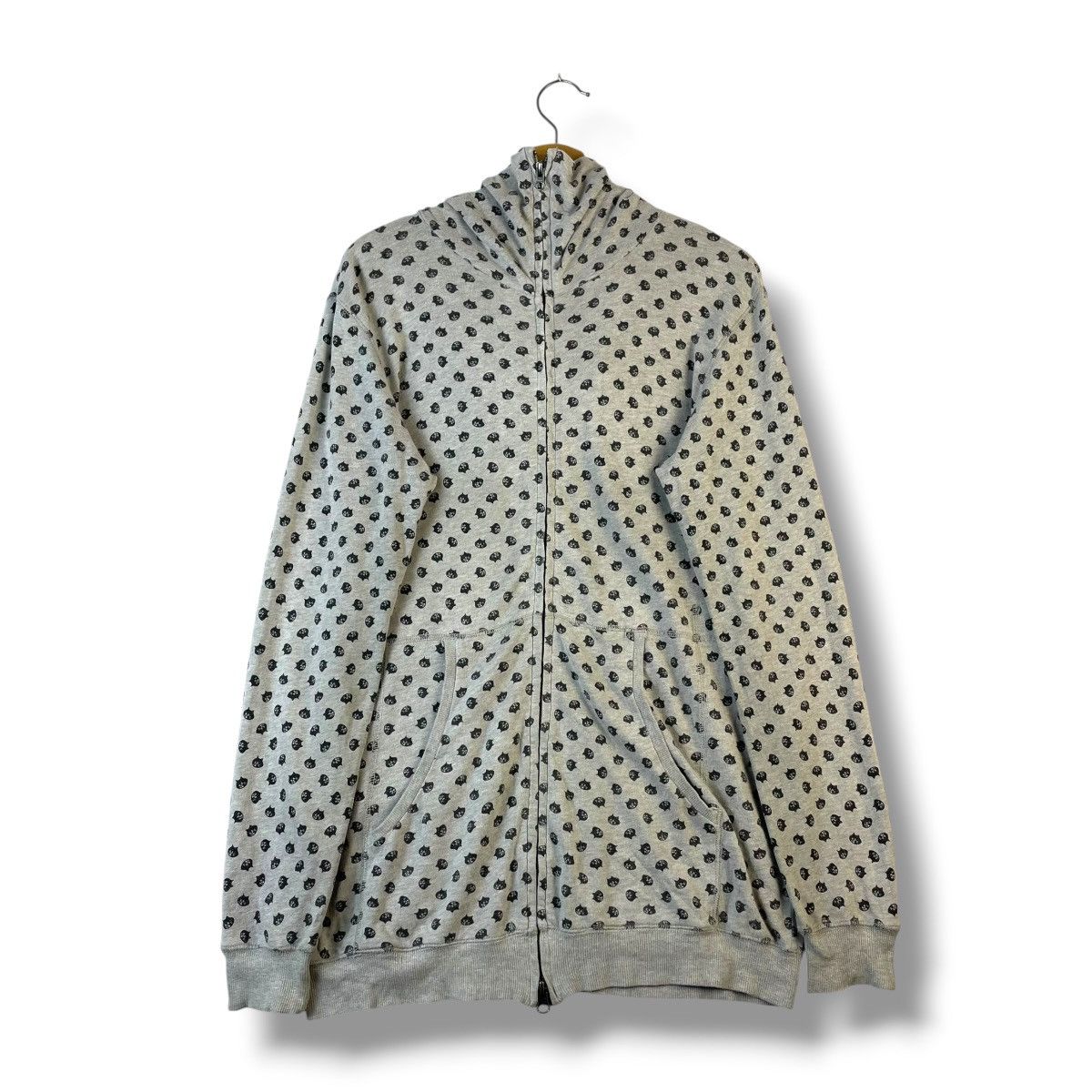 Issey Miyake 🇯🇵 NE-NET ISSEY MIYAKE FULL PRINT ZIPPER HOODIE SWEATER was Size L / US 10 / IT 46 - 8 Thumbnail