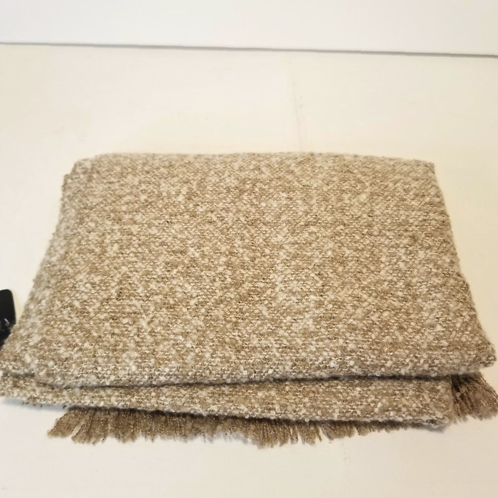 Vintage D&Y Womens Beige Blanket Scarf One Size Scar f? (Oops) Size ONE SIZE - 3 Thumbnail