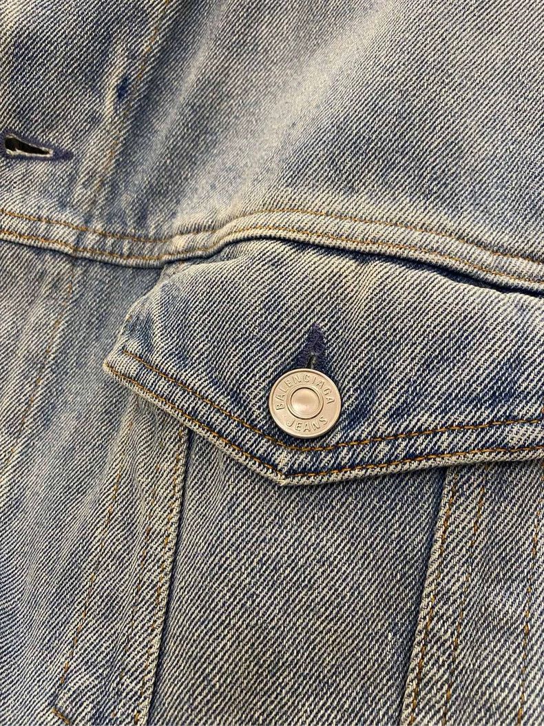 Balenciaga Balenciaga size 34 Diamond denim jacket Size S / US 4 / IT 40 - 3 Thumbnail