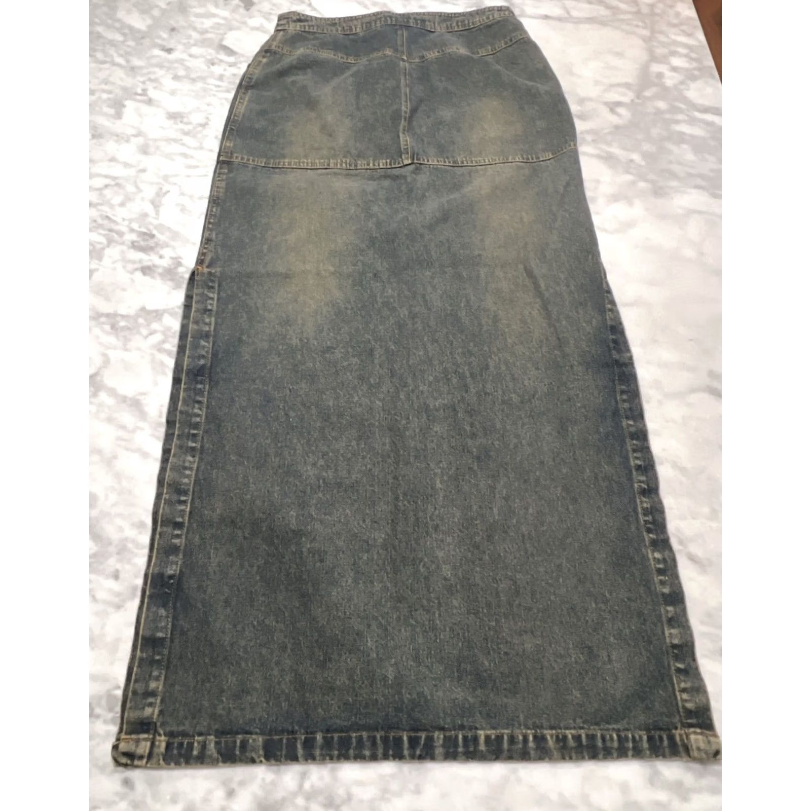 Vintage VINTAGE Newport News Jeanology Denim Long Skirt Women 8 Slits Cottage Core Western Size 30" / US 8 / IT 44 - 4 Thumbnail