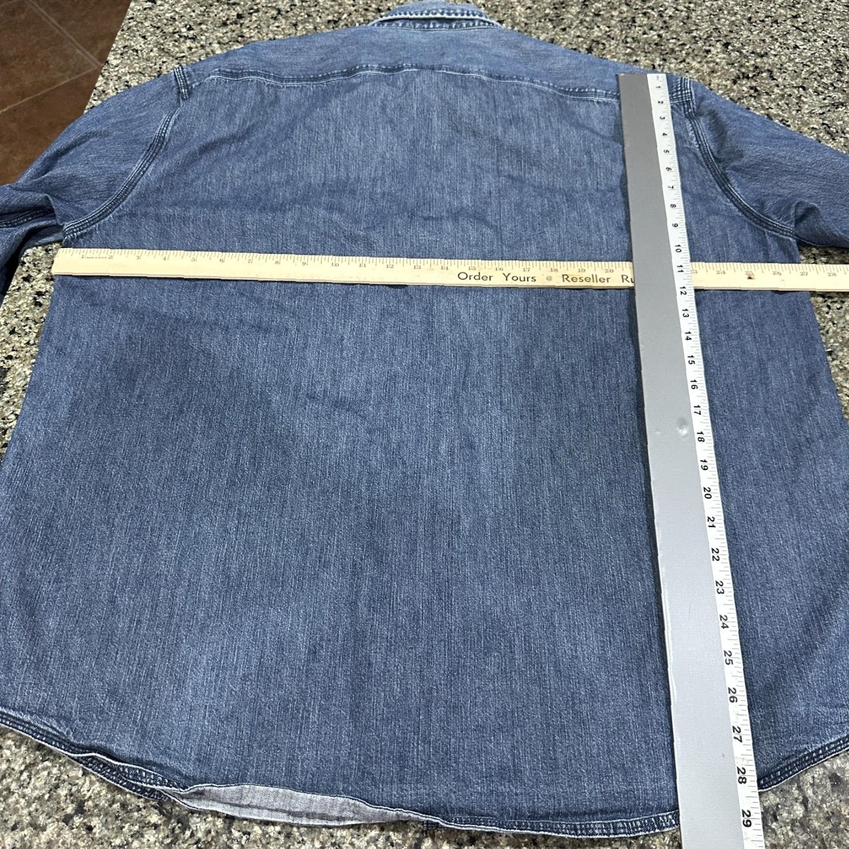Nautica Nautica Denim Shirt Men 2XL Blue Button-Up Long Sleeve Pockets Slim/Relaxed Fit Casual Workwear 90s Western Y2K Streetwear Size US XXL / EU 58 / 5 - 3 Thumbnail