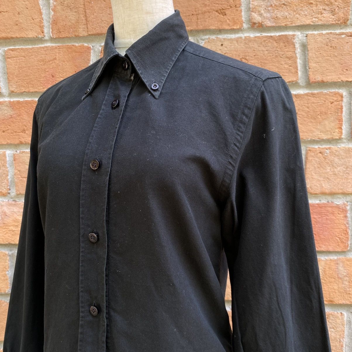 Dolce & Gabbana Dolce & Gabbana Black Fitted Long-Sleeve Collared Shirt Size S / US 4 / IT 40 - 8 Thumbnail