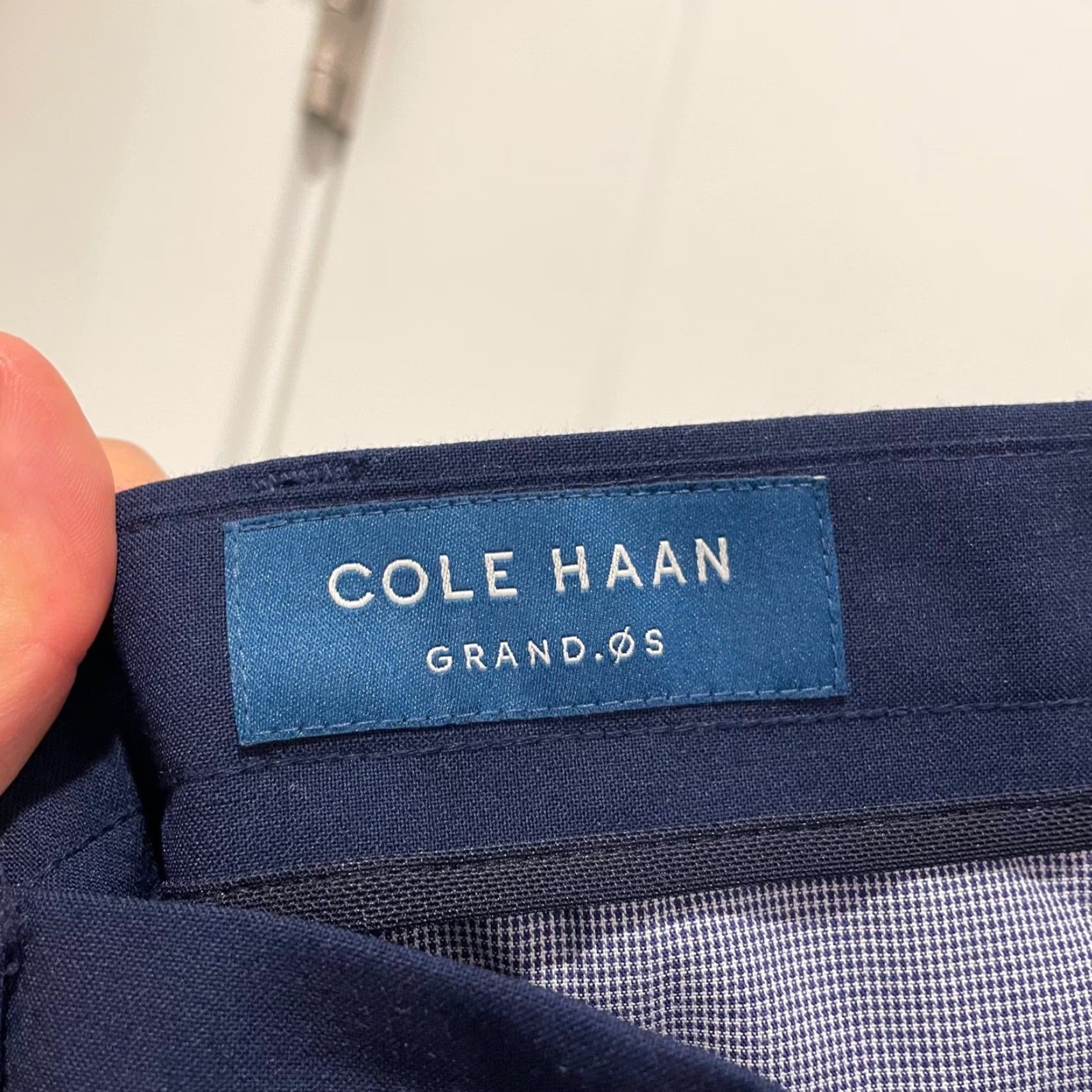 Cole Haan Cole Haan Grand.OS Pants Wool Blend Navy Blue Flat Front 40x35 Men's Dress Pants Slim Fit Professional Flagship Collection Size US 40 / EU 56 - 3 Thumbnail