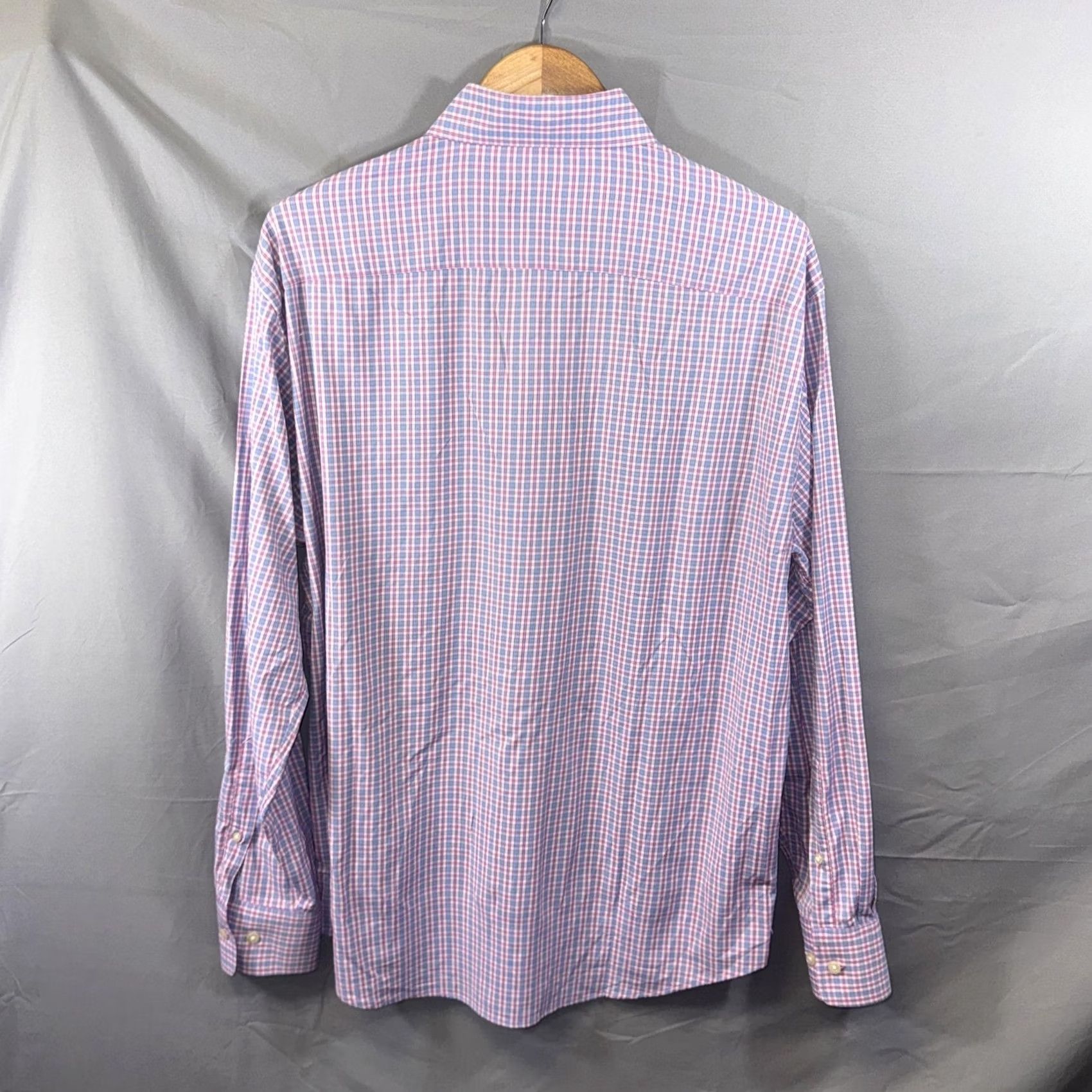Peter Millar Peter Millar Shirt Mens Large Blue Pink Check Summer Comfort Button-Down Stretch Size US L / EU 52-54 / 3 - 2 Thumbnail