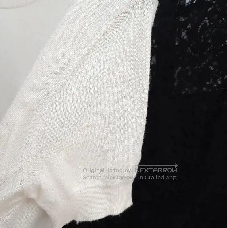 Dior Women's Cream Wool Short Sleeve Sweater .
