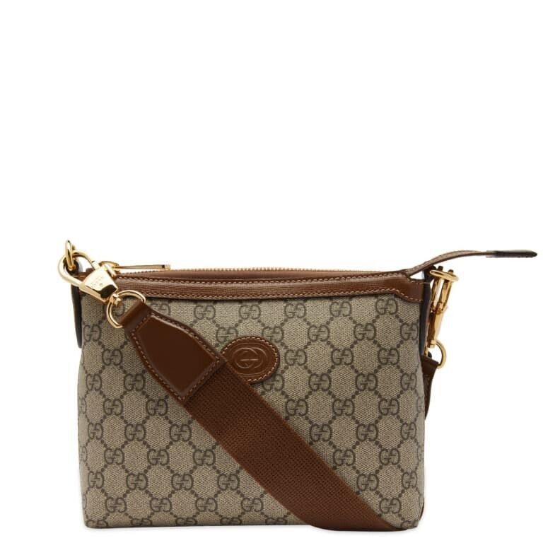 Gucci GUCCI Interlocking Beige GG Canvas Crossbody Bag New Size ONE SIZE - 1 Thumbnail