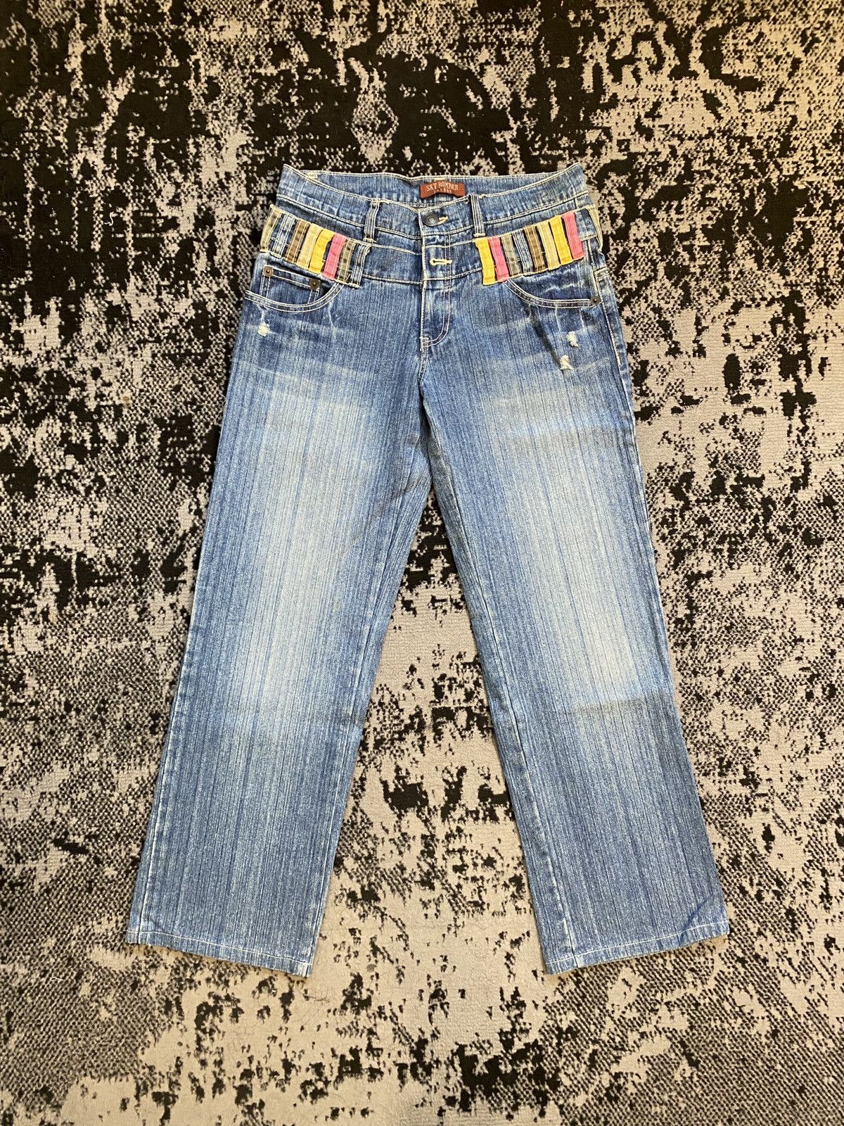 Japanese Brand Sky Bomber Japanese Archive Nylaus Double Waist Denim Size US 30 / EU 46 - 1 Thumbnail
