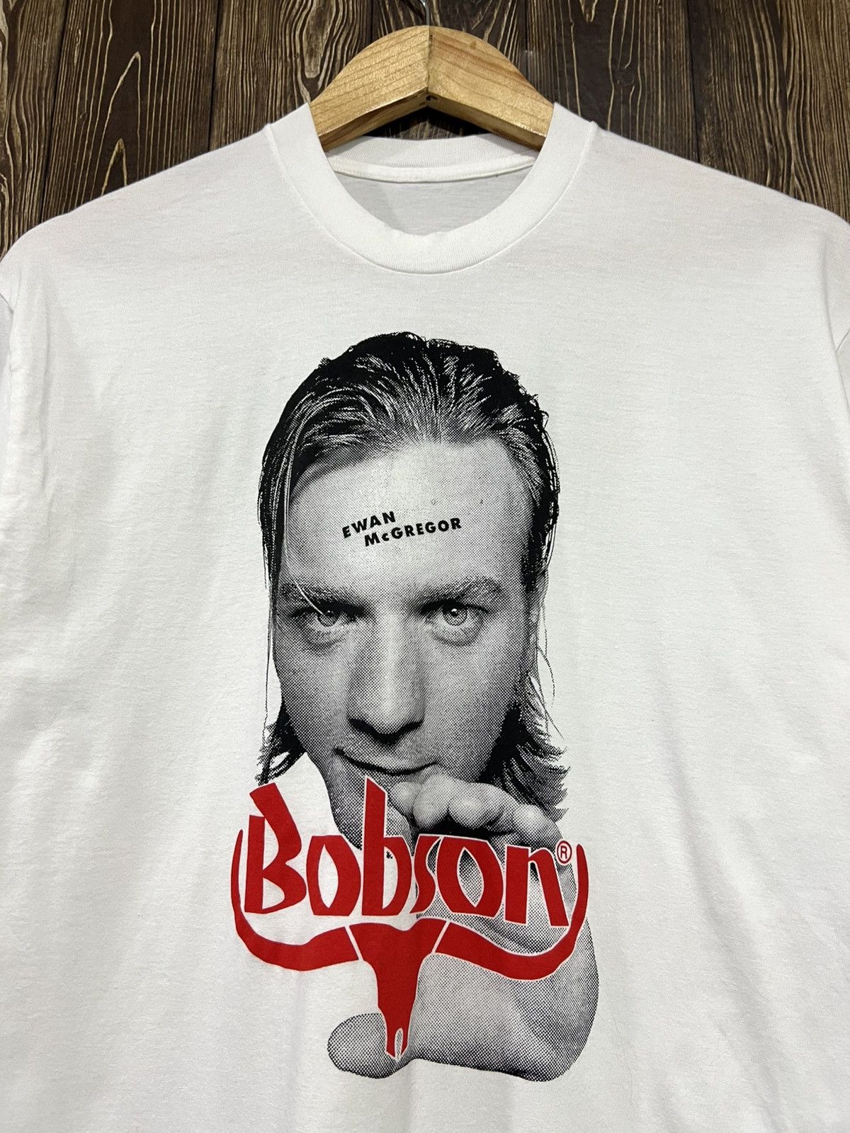 Vintage Vintage 90s Ewan McGregor x Bobson Promo Tshirt Size US M / EU 48-50 / 2 - 2 Thumbnail