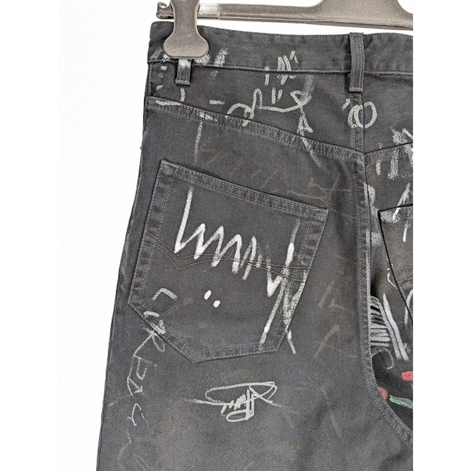 Balenciaga o1rshd1 Q:2 / Baggy Pants / Jeans in Black Size US 32 / EU 48 - 13 Thumbnail