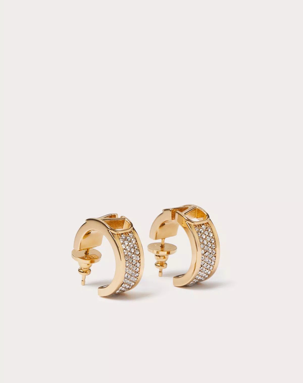 Valentino o1s1wg110625 Size: OS/Metal And Swarovski Earrings in Golden Size ONE SIZE - 1 Thumbnail