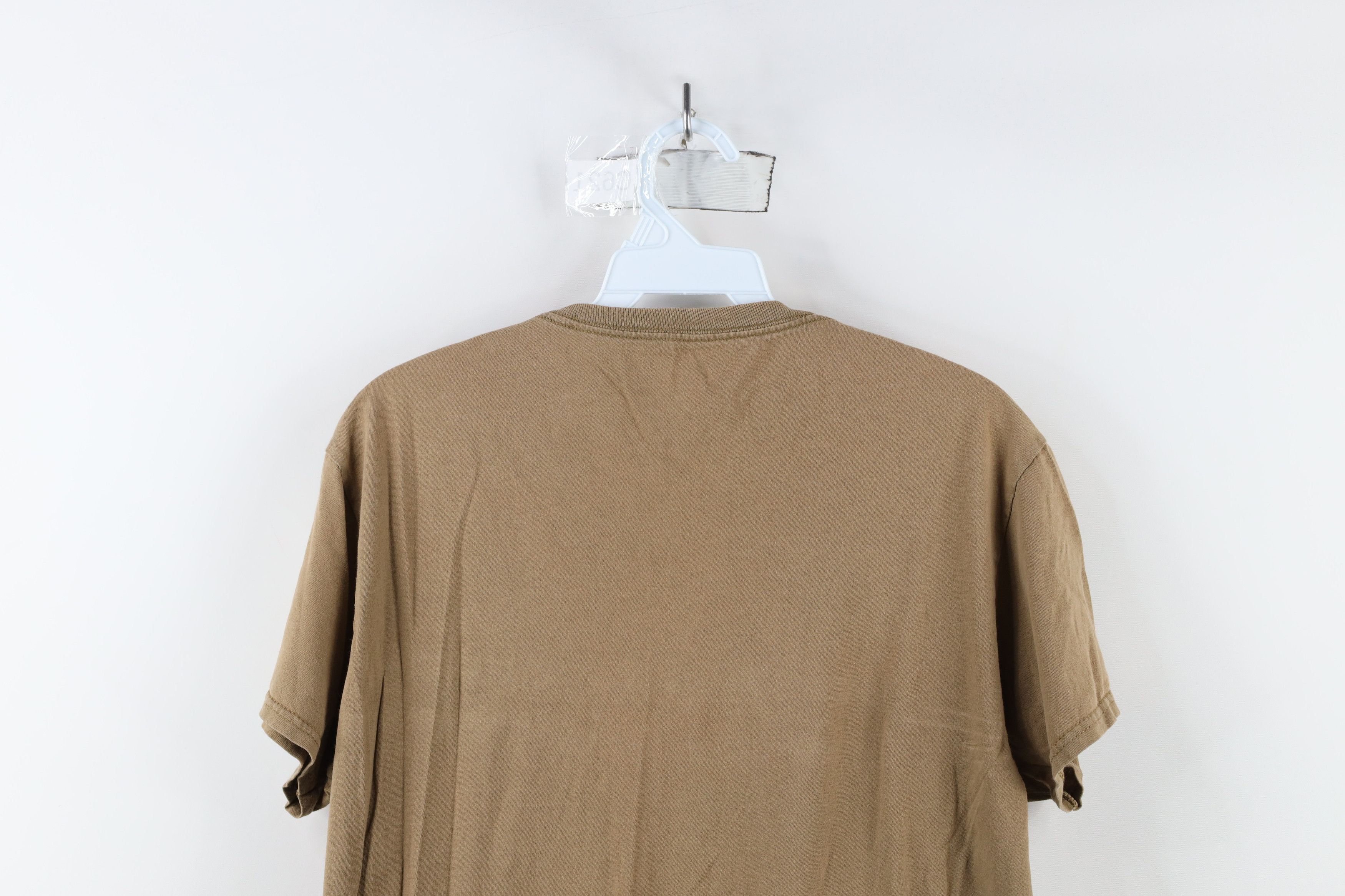Vintage Vintage Y2K Streetwear Blank Pocket T-Shirt Brown Cotton Size US M / EU 48-50 / 2 - 9 Thumbnail