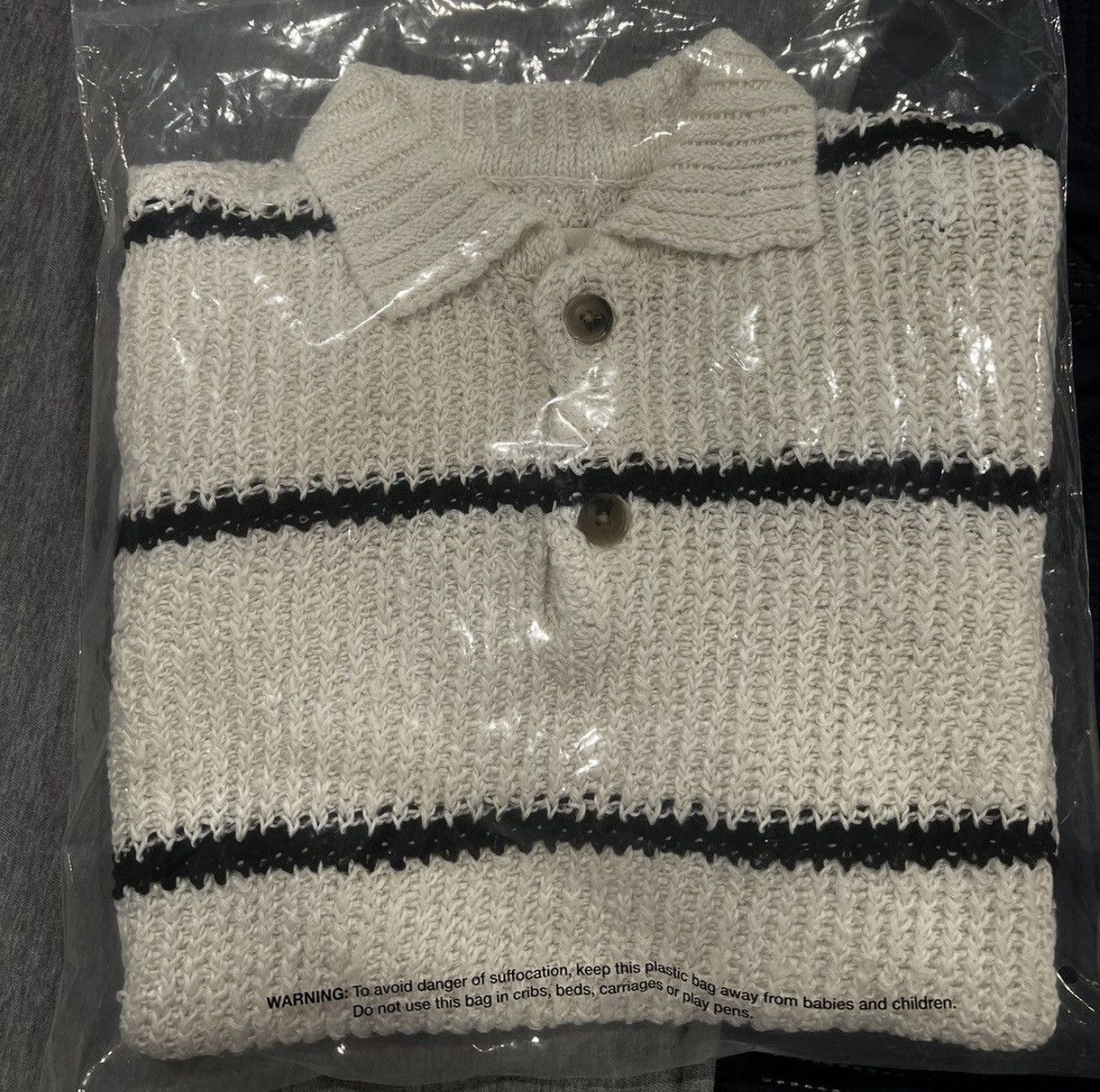 Striped Shaker Stitch Polo