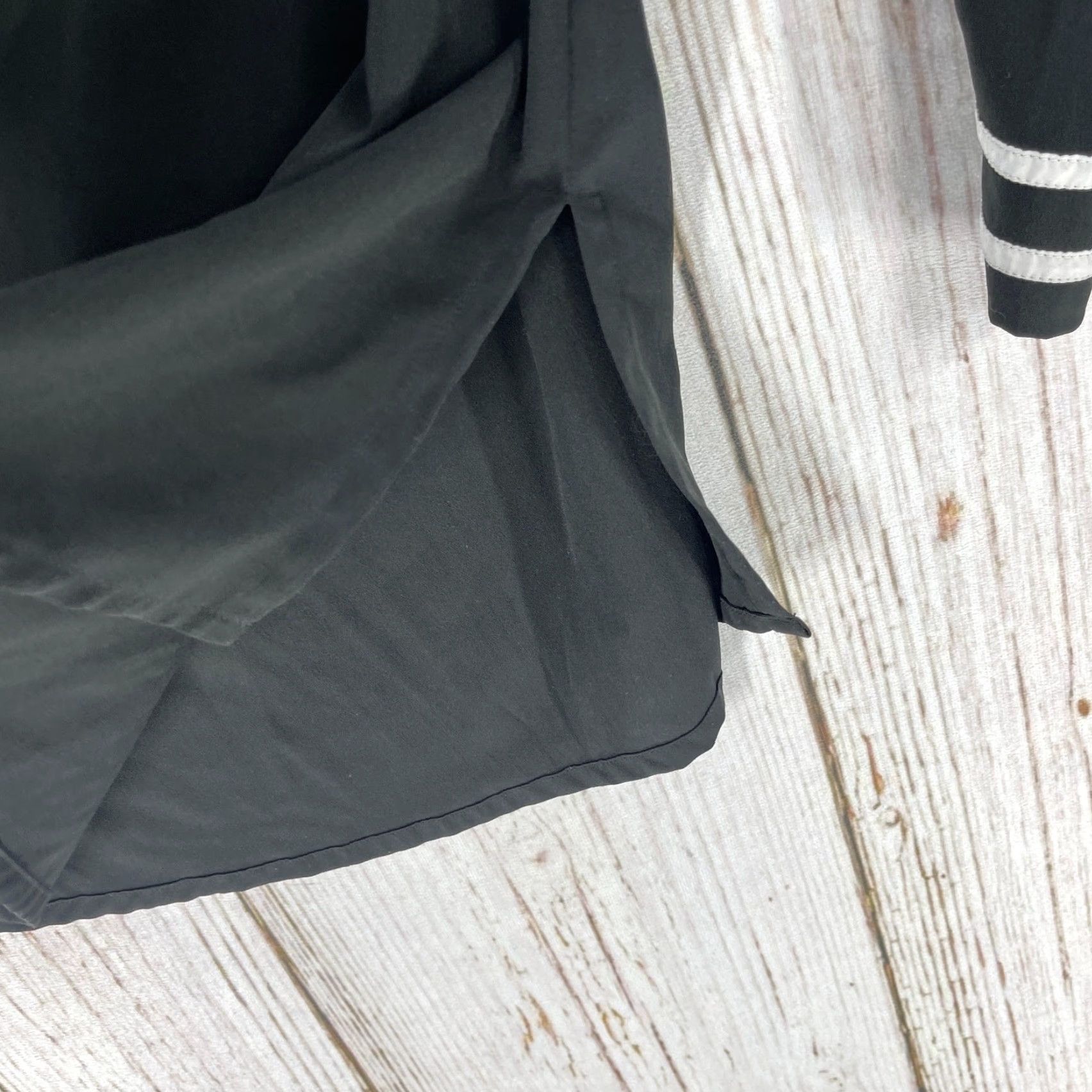 Vintage eShakti Blouse M Black White Bell Sleeve V-Neck Minimalist Boho Hippie Bohemian Prairie Shirt Womens Size M / US 6-8 / IT 42-44 - 4 Thumbnail