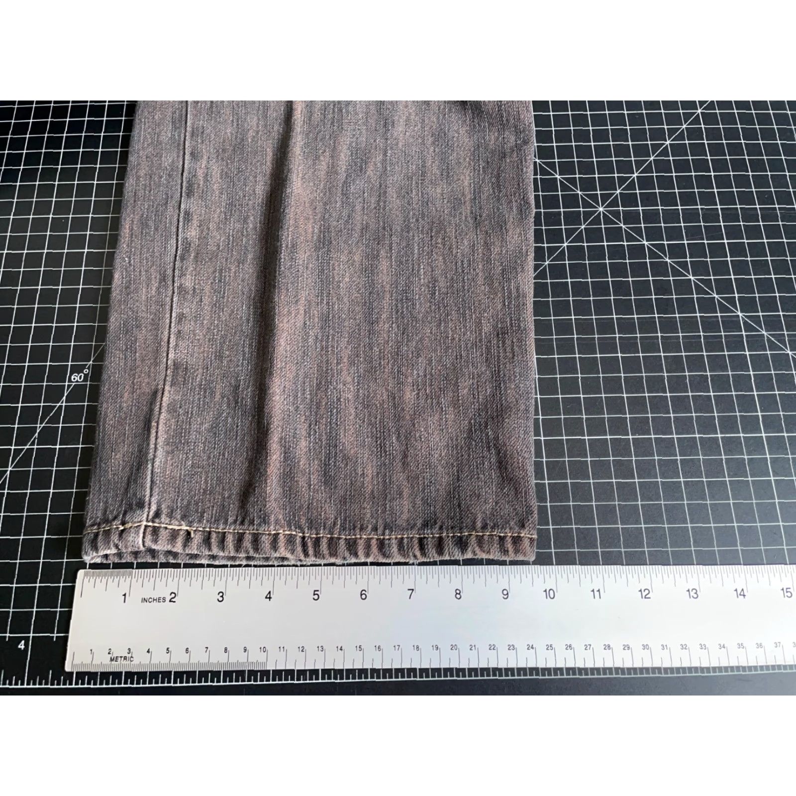 Pelle Pelle VINTAGE Pelle Pelle Baggy Fit Jeans Men 36 x 34 Dark Gray Streaky Loose Straight 90s Hip Hop Retro Jeans Mens Size US 36 / EU 52 - 7 Thumbnail