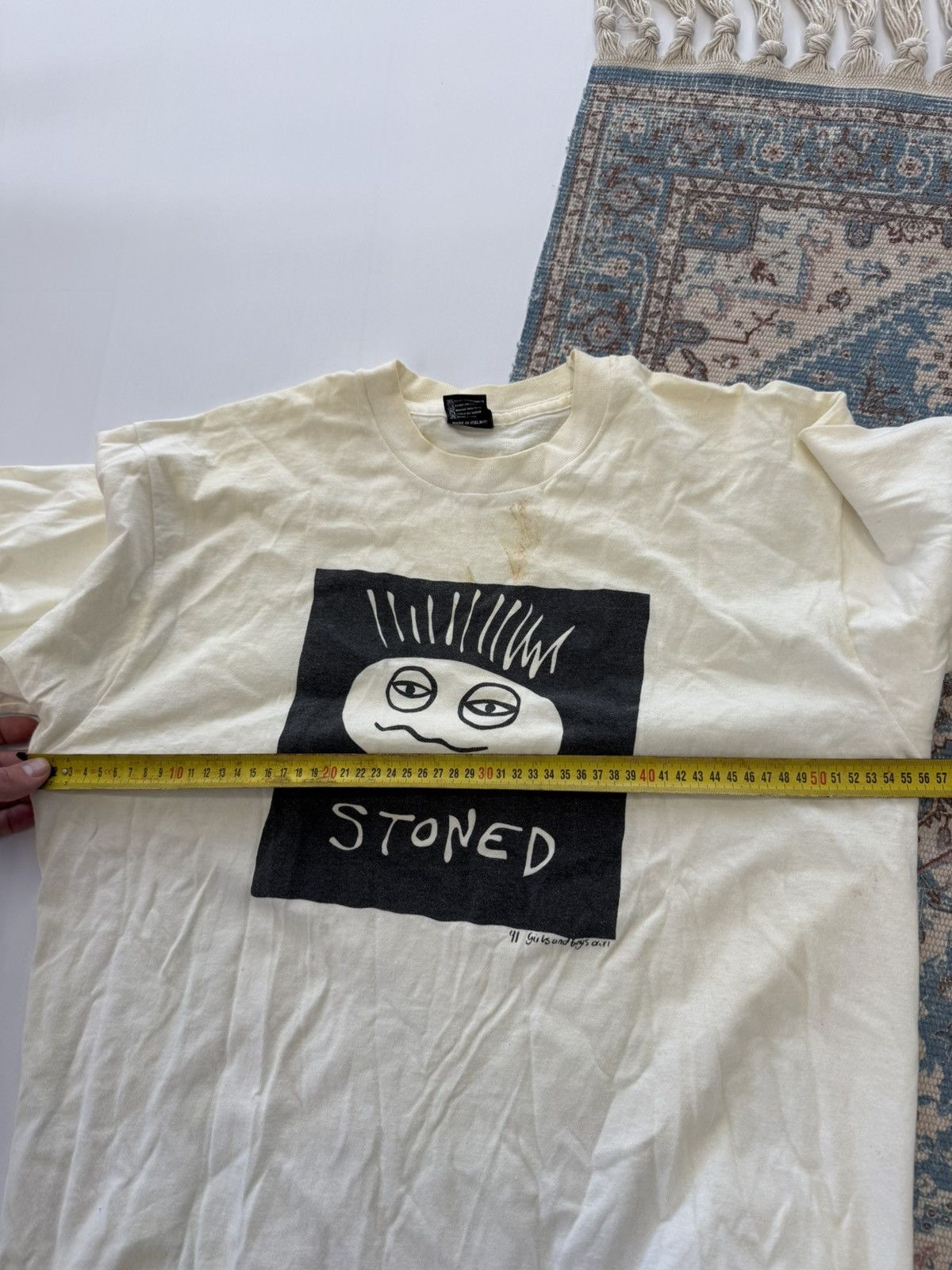 Vintage Vintage 1991 Stoned Again Screen Stars Humor Long Sleeve Size US XL / EU 56 / 4 - 9 Thumbnail