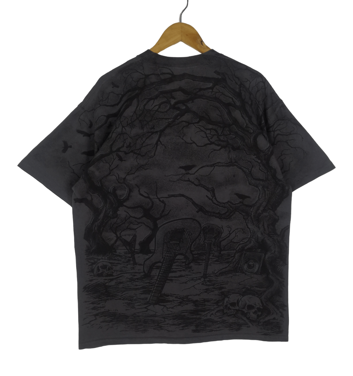 Vintage Vintage Grim Reaper Shirt Music Is My Weapon Overprint Size US XL / EU 56 / 4 - 2 Thumbnail