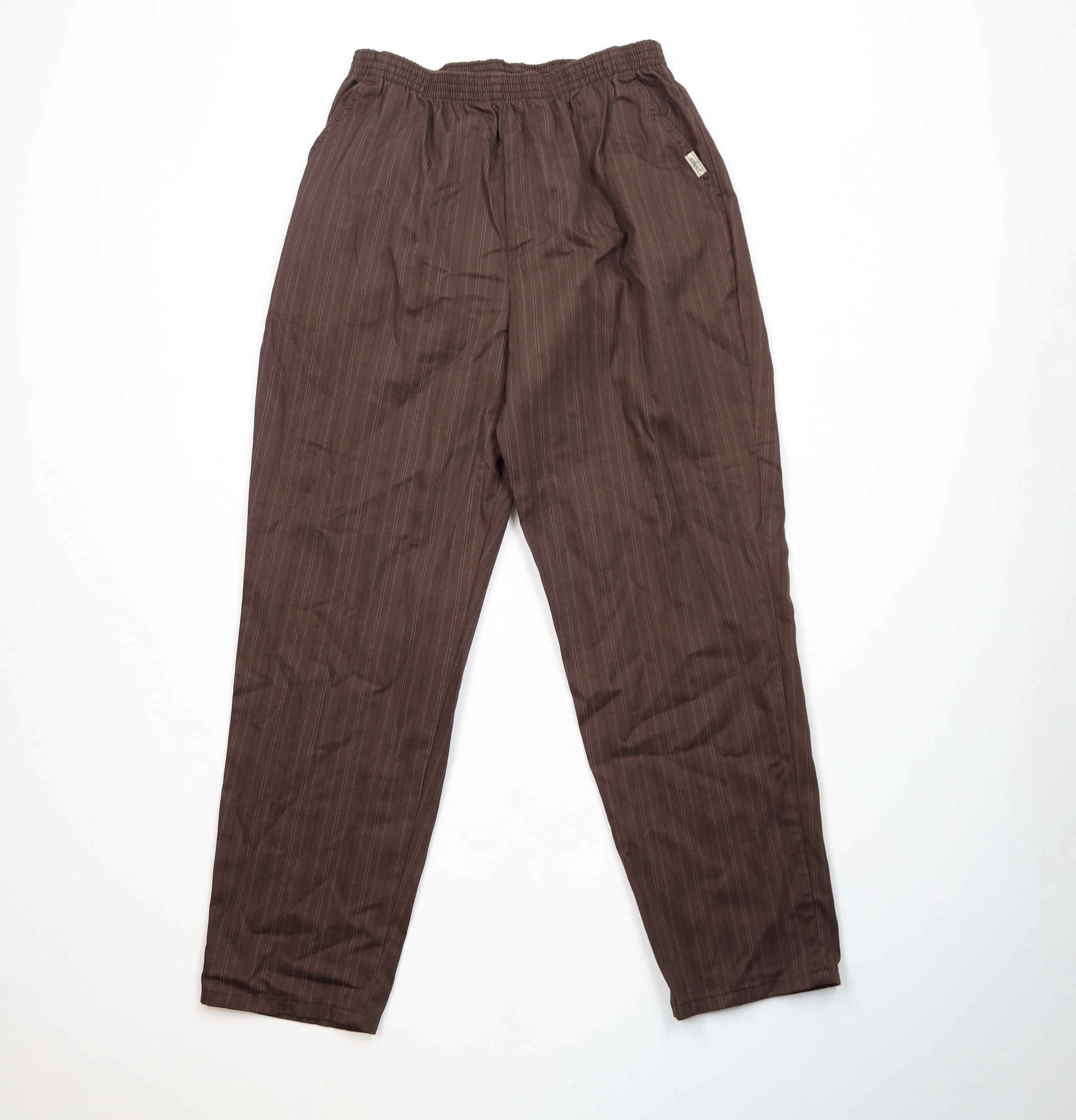 Vintage Vintage 90s Streetwear Striped High Waist Tapered Leg Pants Size 40" / US 18 - 1 Thumbnail