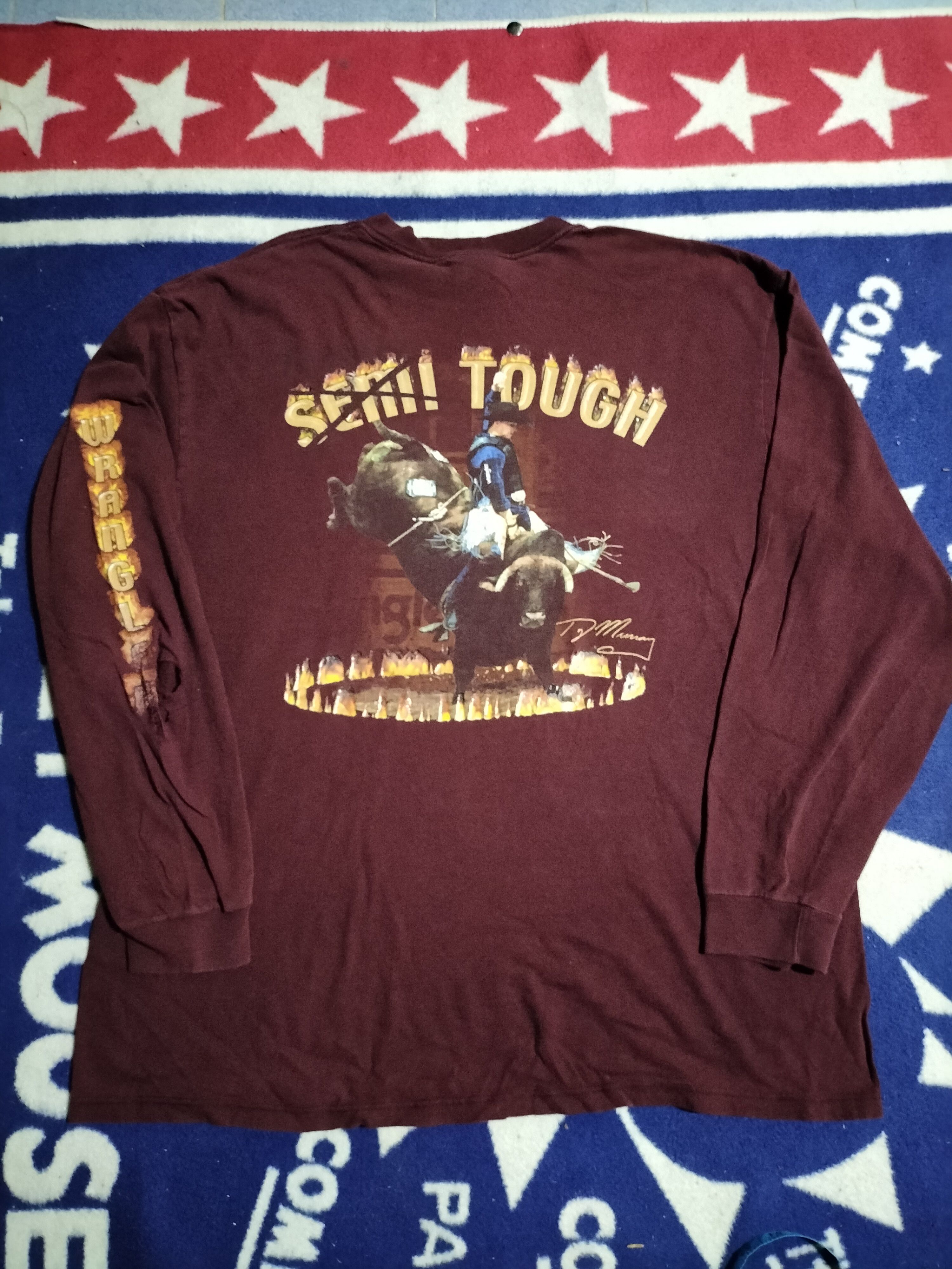Vintage × Wrangler Vintage Wrangler Rodeo How Tough L/S Fashion Cowboy Size US XL / EU 56 / 4 - 1 Thumbnail