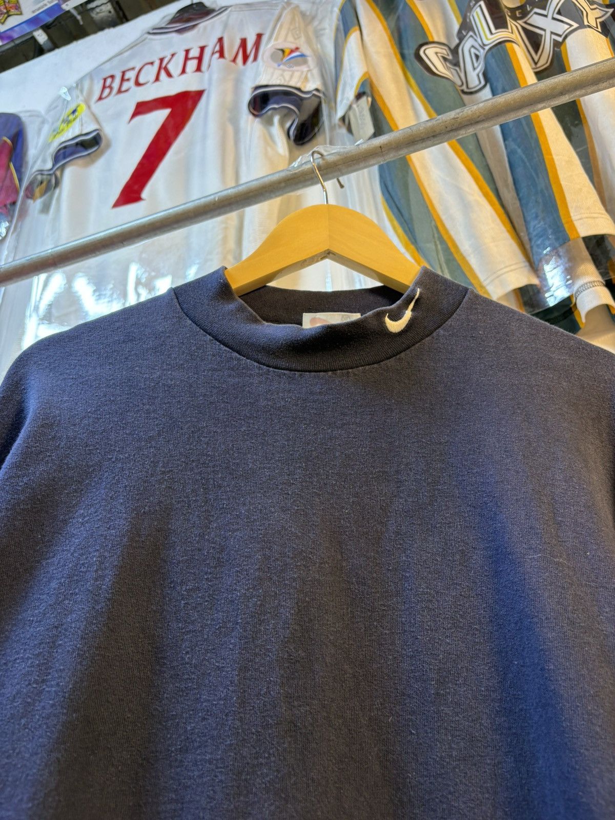 Nike Vintage Nike Swoosh Turtle Neck Long Sleeves Size US XL / EU 56 / 4 - 8 Thumbnail