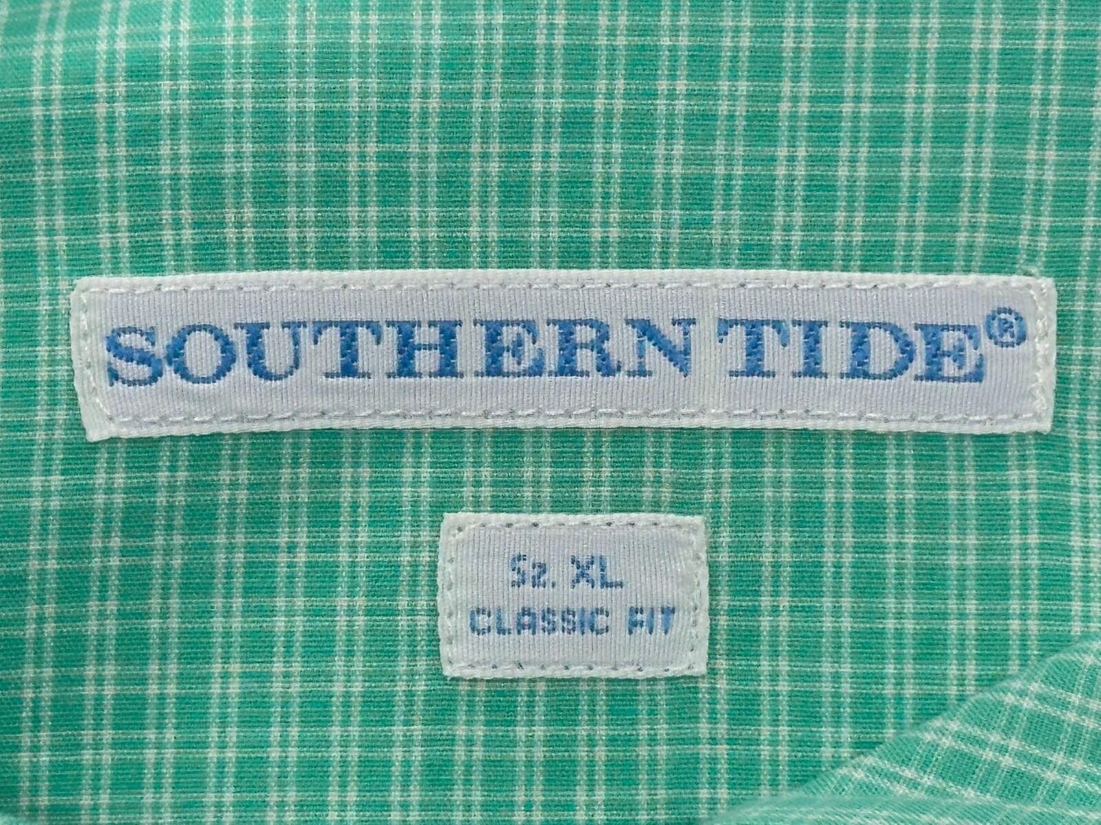 Southern Tide Southern Tide Classic Check Oxford Button Up Green Mens XL Size US XL / EU 56 / 4 - 6 Thumbnail