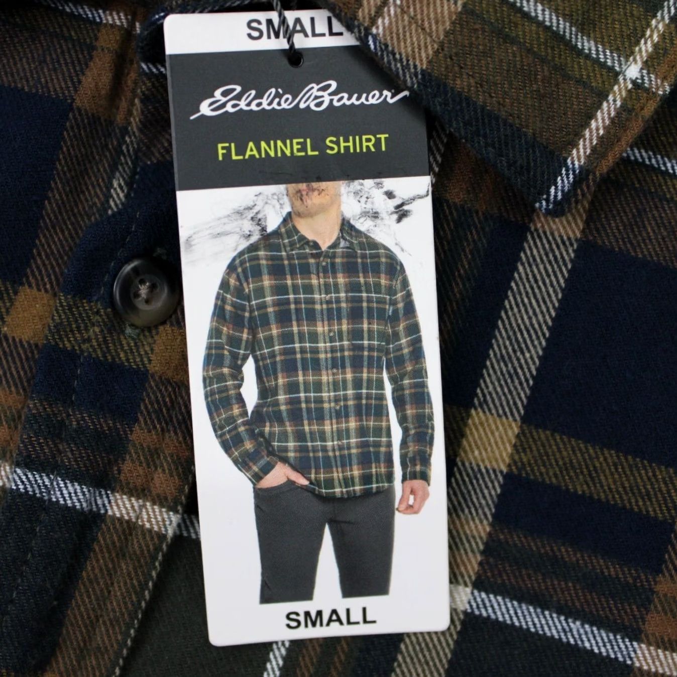 Eddie Bauer Eddie Bauer Flannel Shirt Men Short? No, use Size S: Eddie Bauer Flannel Shirt Green Plaid L/S Button-Up 100% Cotton Adult Small Regular Fits Mens Size US S / EU 44-46 / 1 - 7 Thumbnail