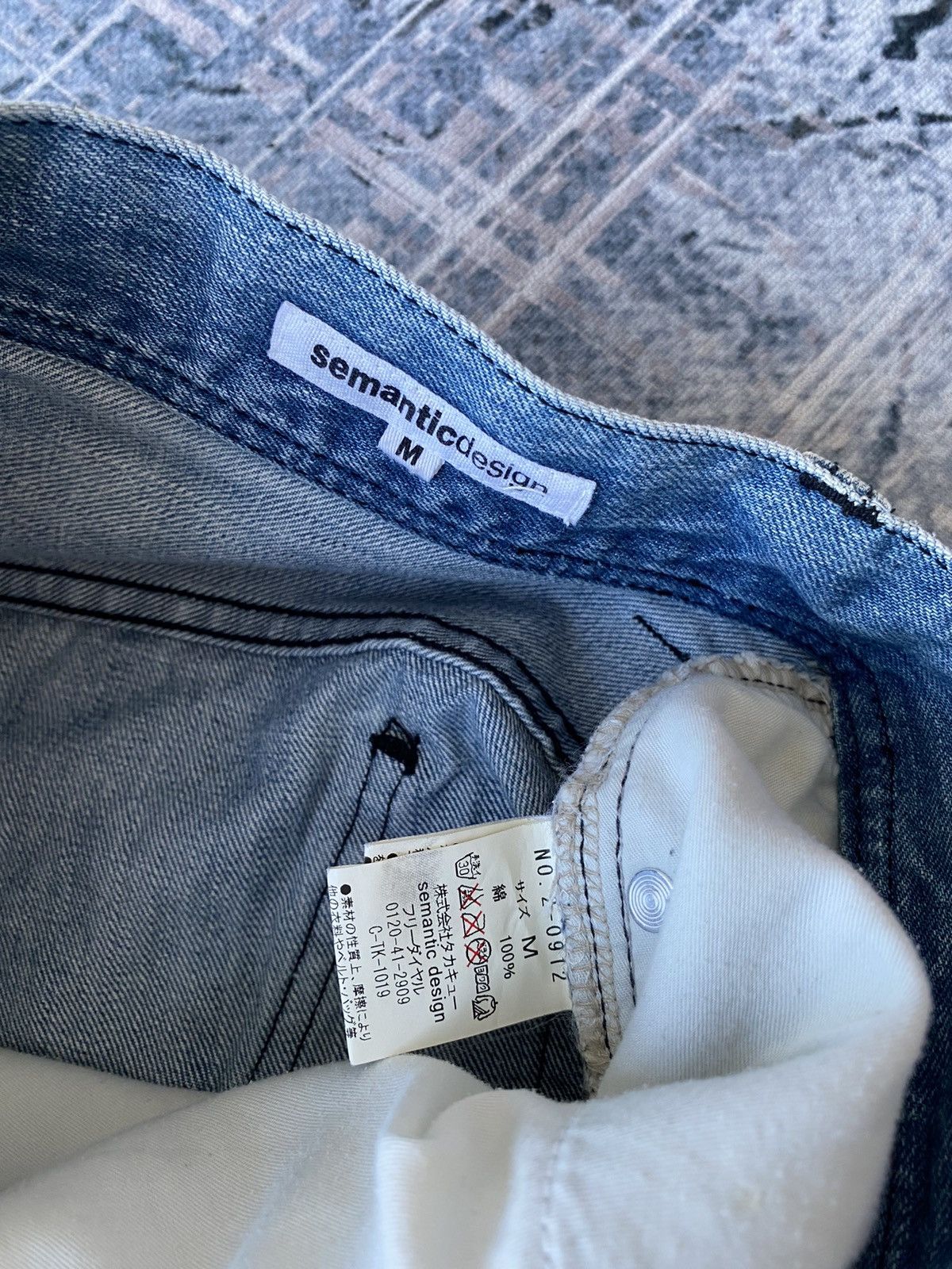 In The Attic × Japanese Brand × semanticdesign Semantic Design Bleach Denim Size US 32 / EU 48 - 13 Thumbnail