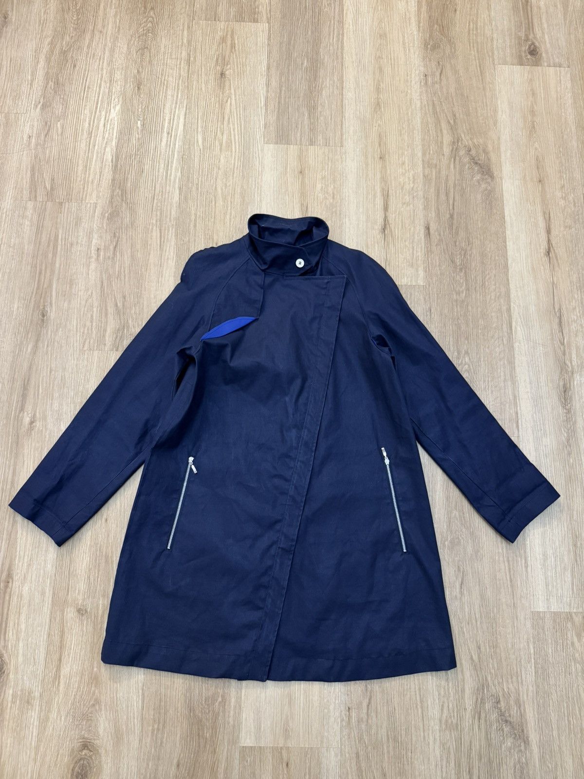 Other Pret Pour Partir Eclat Navy Waxed Cotton Trench Coat 36 S Size S / US 4 / IT 40 - 3 Thumbnail